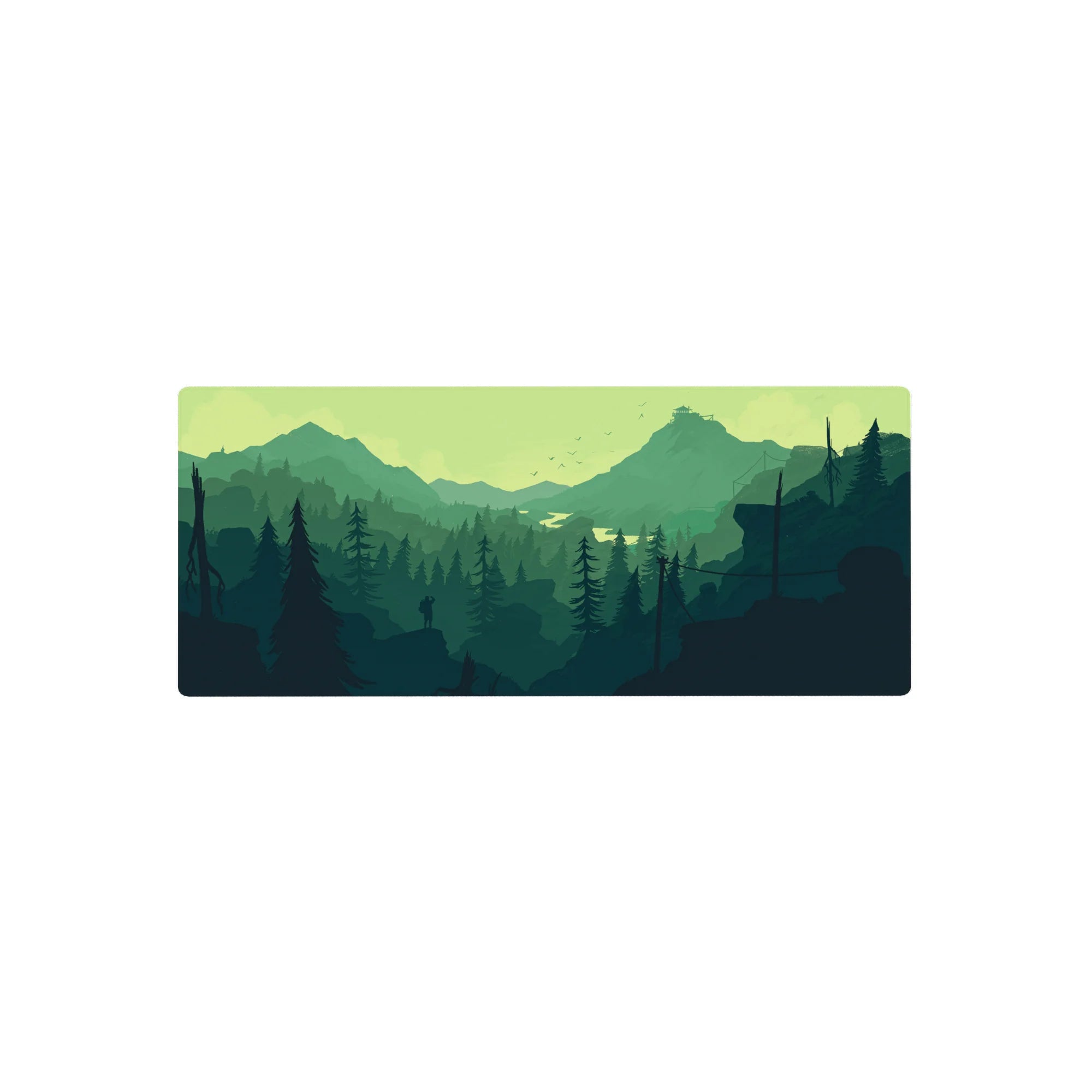 Vector Landscapes Deskmat | Mousepad | Deskpad - Mountain Wanderer