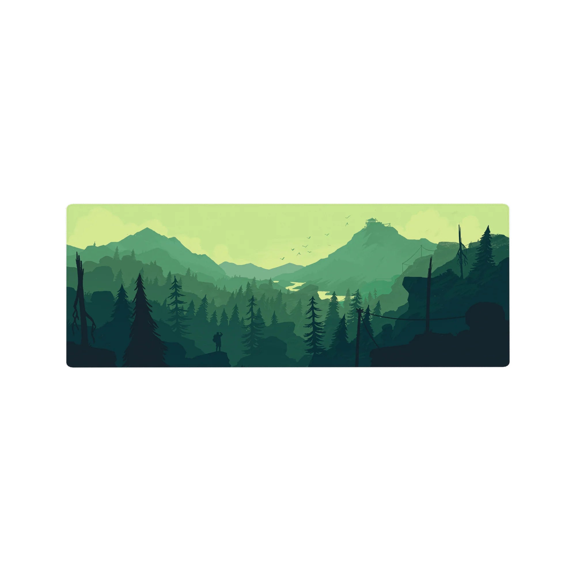 Vector Landscapes Deskmat | Mousepad | Deskpad - Mountain Wanderer