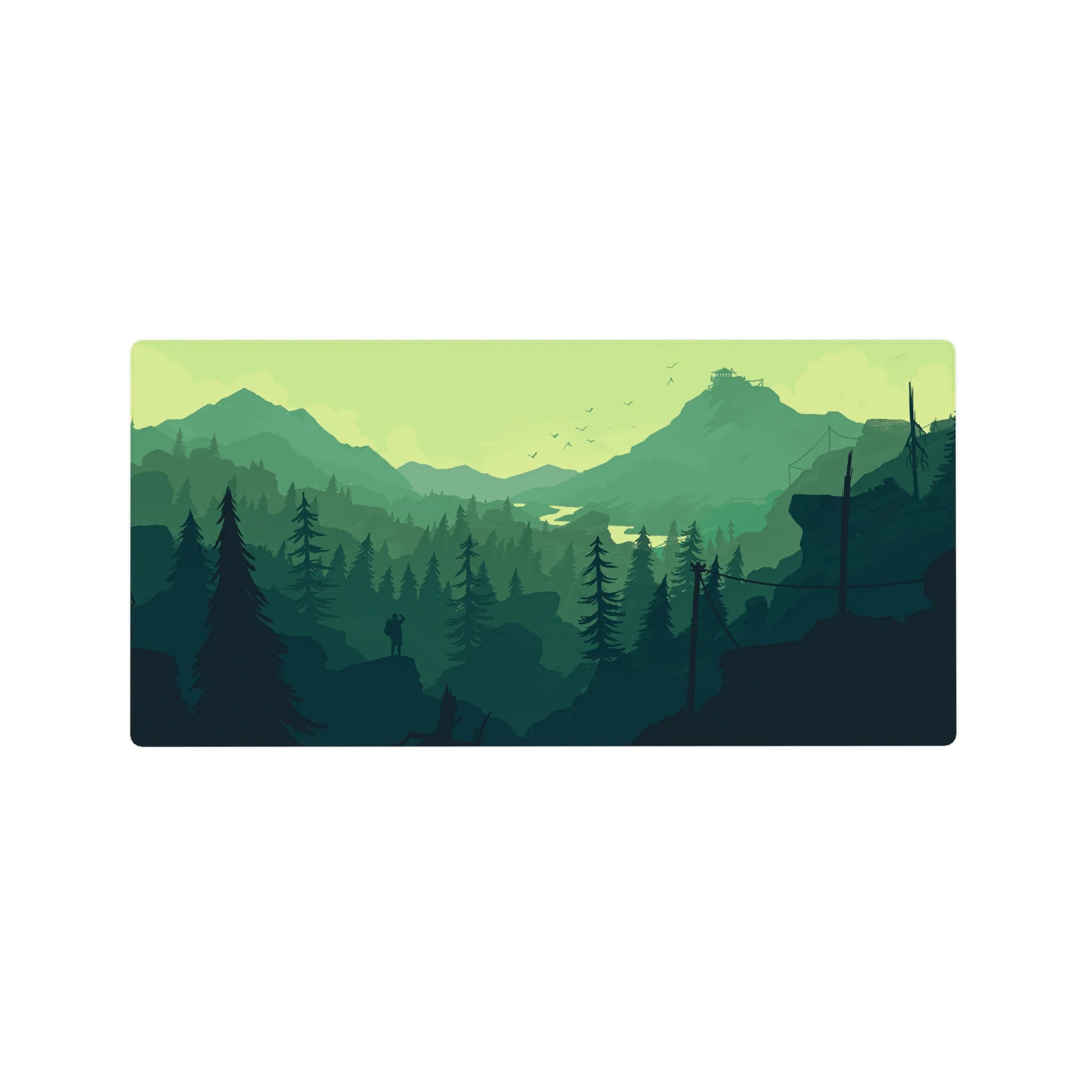 Vector Landscapes Deskmat | Mousepad | Deskpad - Mountain Wanderer