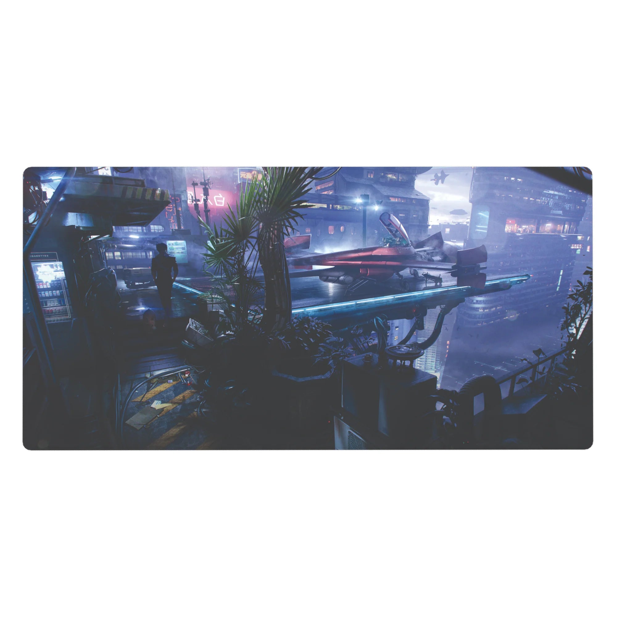 Cowboy Bepop - Anime Mouse Pad and Desk Pad - Neon Skyline Chase - AniChan