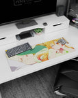 32x12 inches Kobayashi-san Chi no Maid Dragon Tohru lounging and winking extended mouse pad.