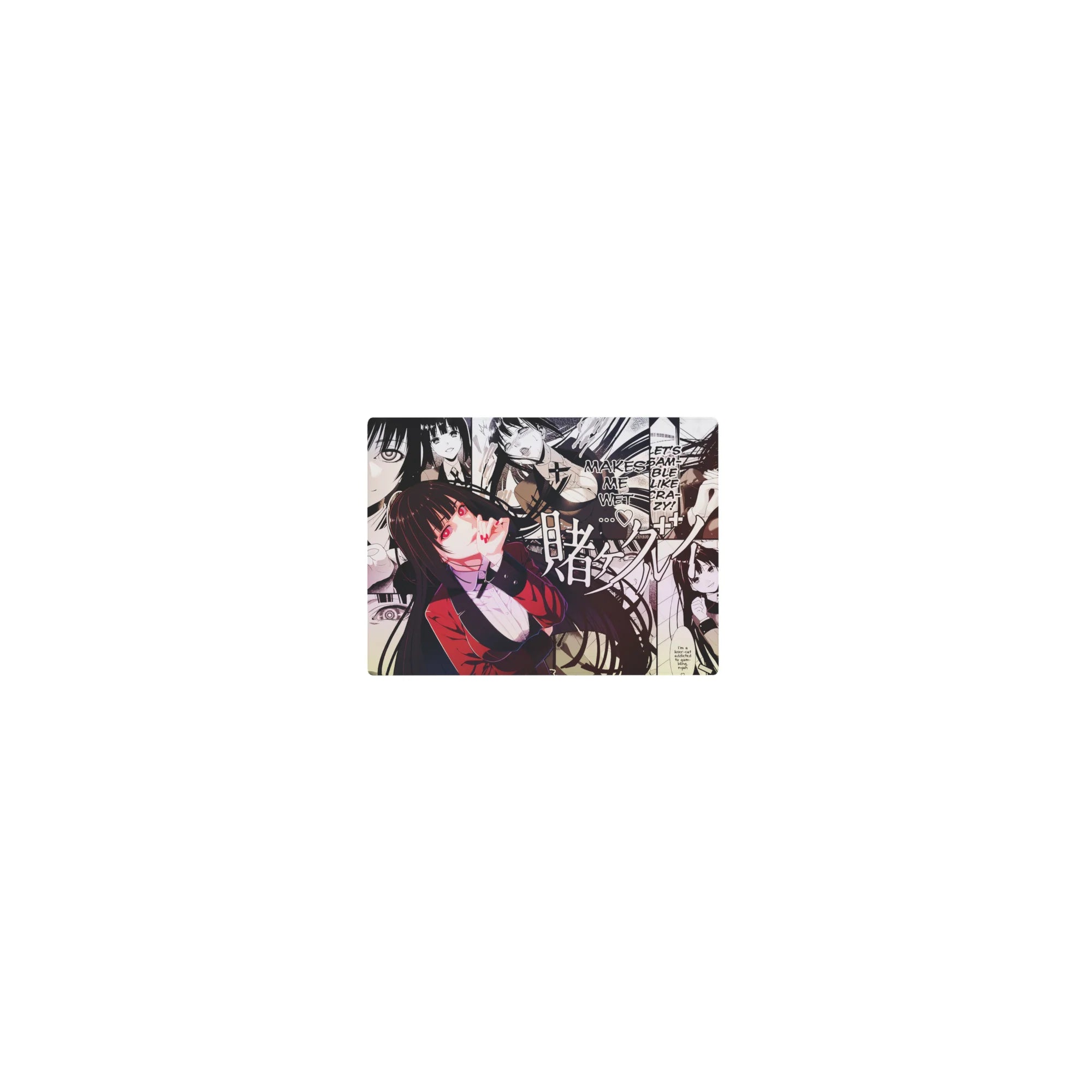 14x10 inches classic anime girl mouse pad with manga collage panels, bold lettering, and flowing hair.