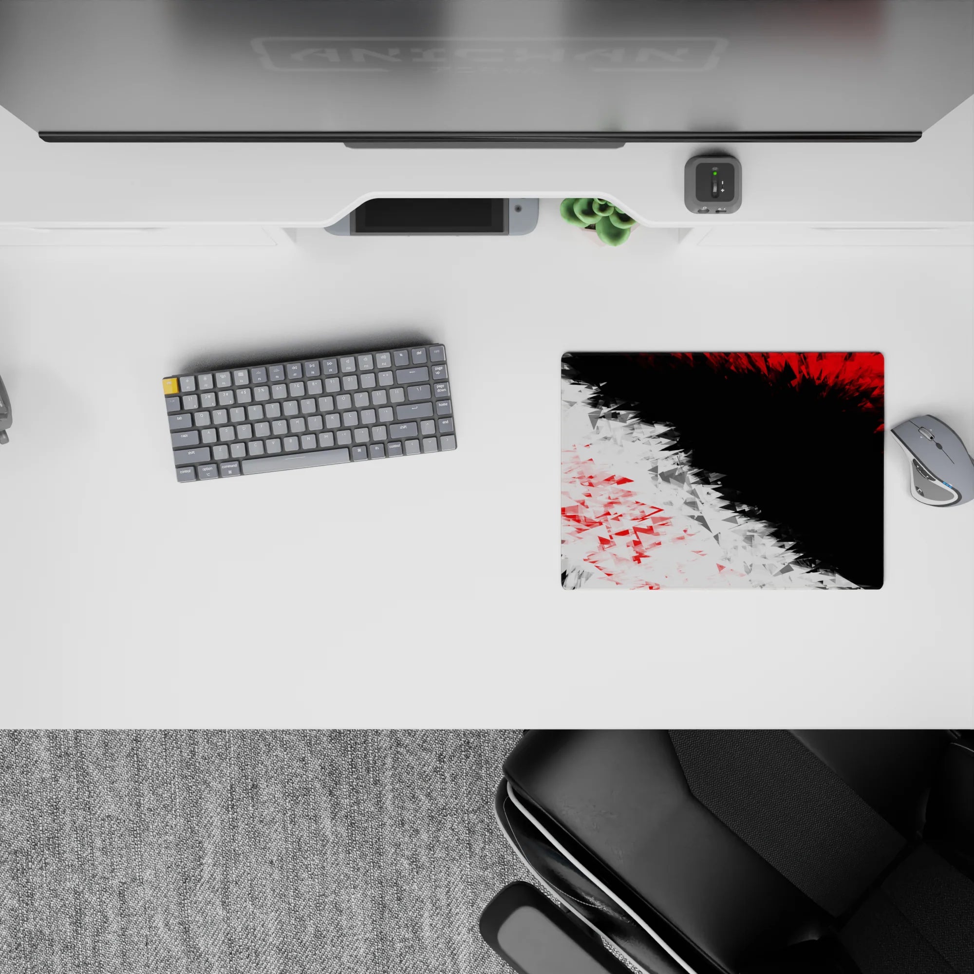 Geometry Abstract Deskmat | Mousepad | Deskpad - Fractured Fury - AniChan