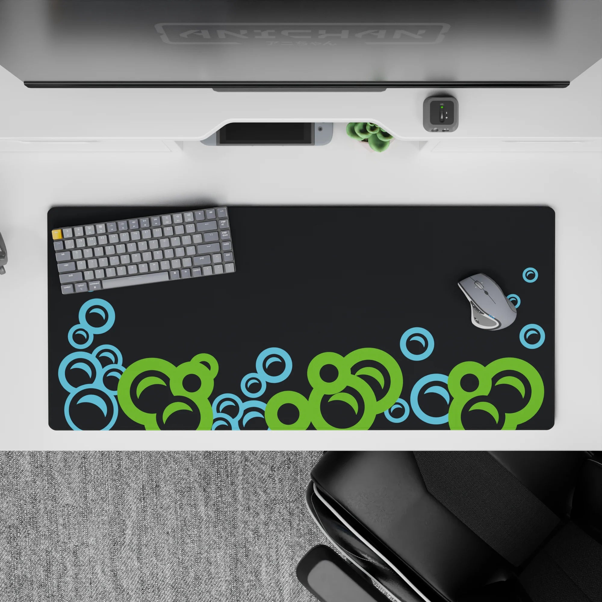 Abstract Deskmat | Mousepad | Deskpad - Bubble Pop - AniChan