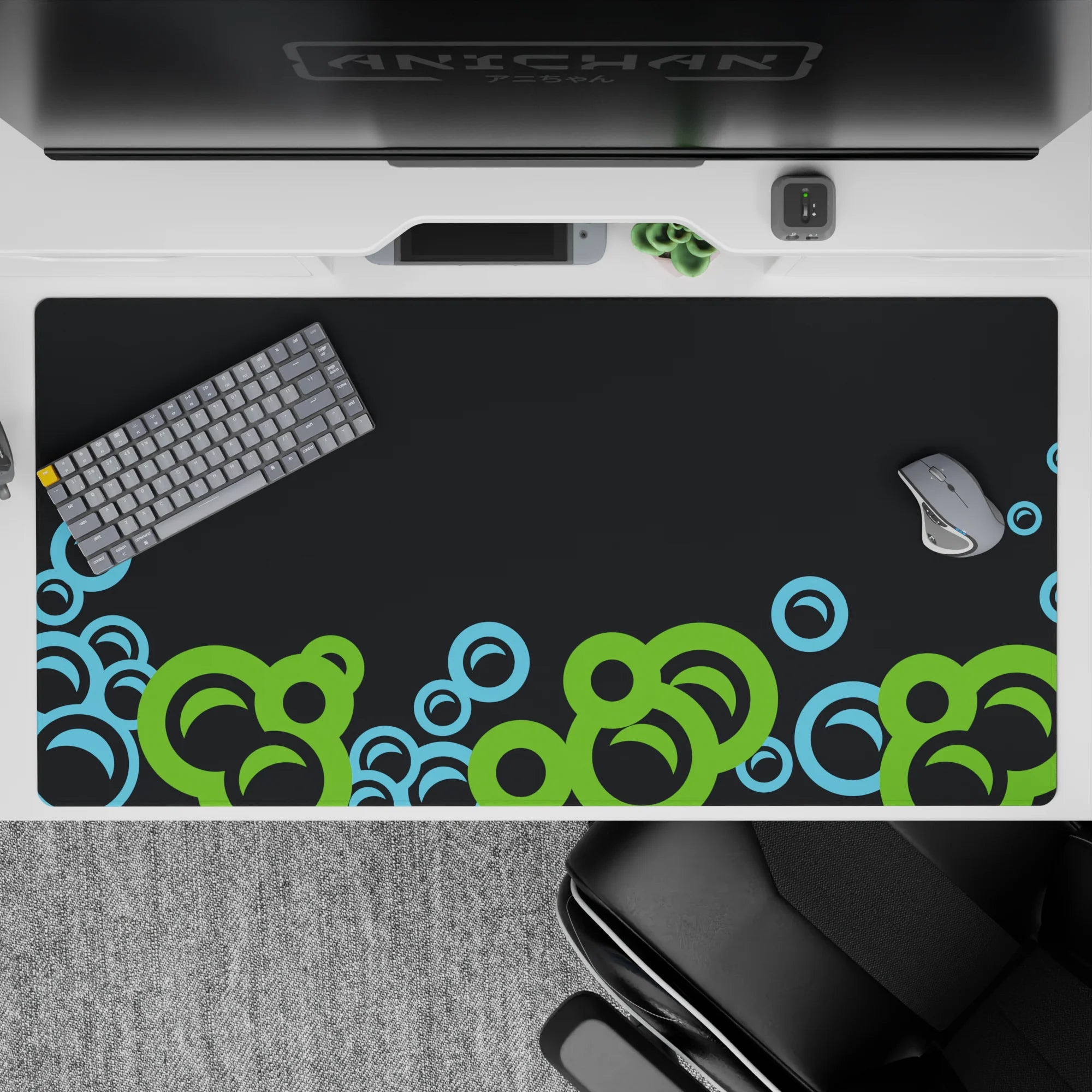 Abstract Deskmat | Mousepad | Deskpad - Bubble Pop - AniChan