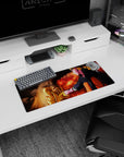 28x12 inches Naruto Shippuden mouse pad showing Naruto Uzumaki reaching for his glowing Kurama Mode self.