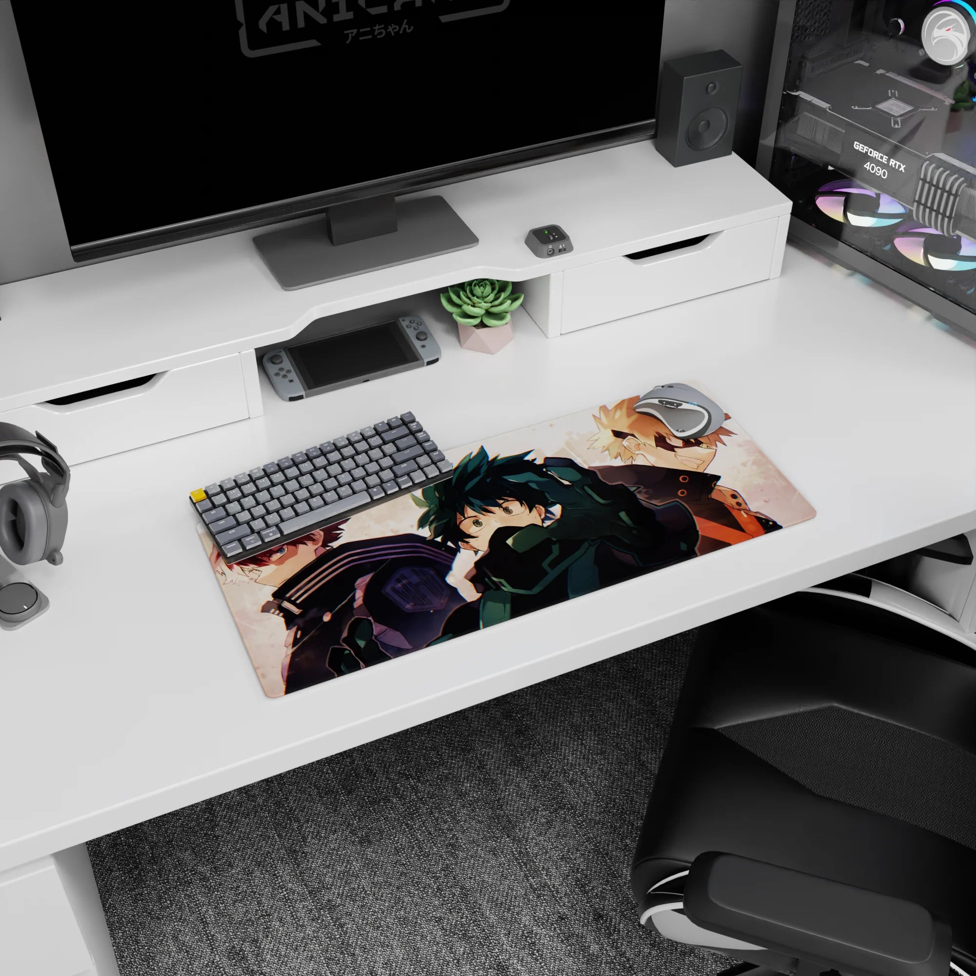 My Hero Academia Deskmat | Mousepad | Deskpad - Trio of Heroes - AniChan