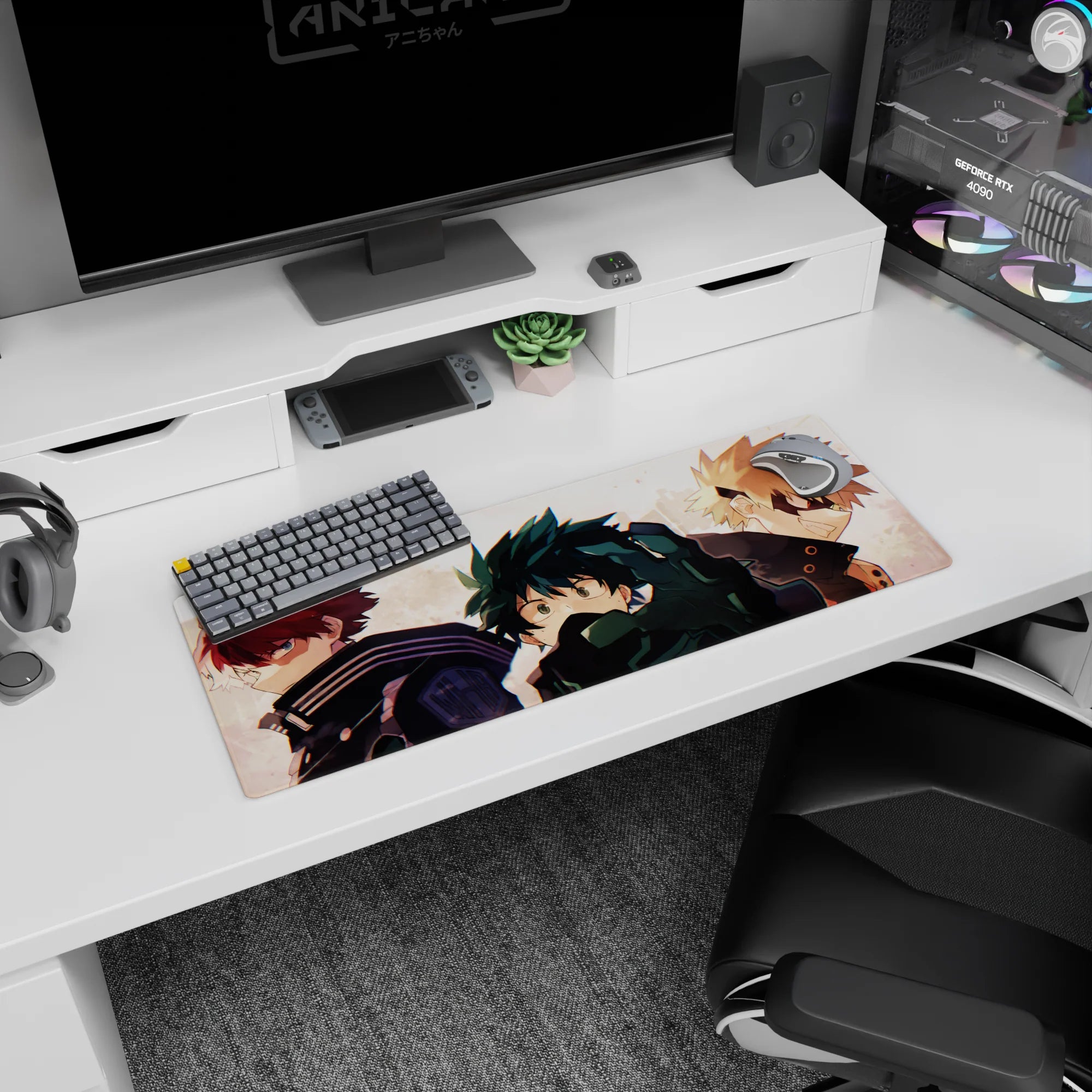 My Hero Academia Deskmat | Mousepad | Deskpad - Trio of Heroes - AniChan