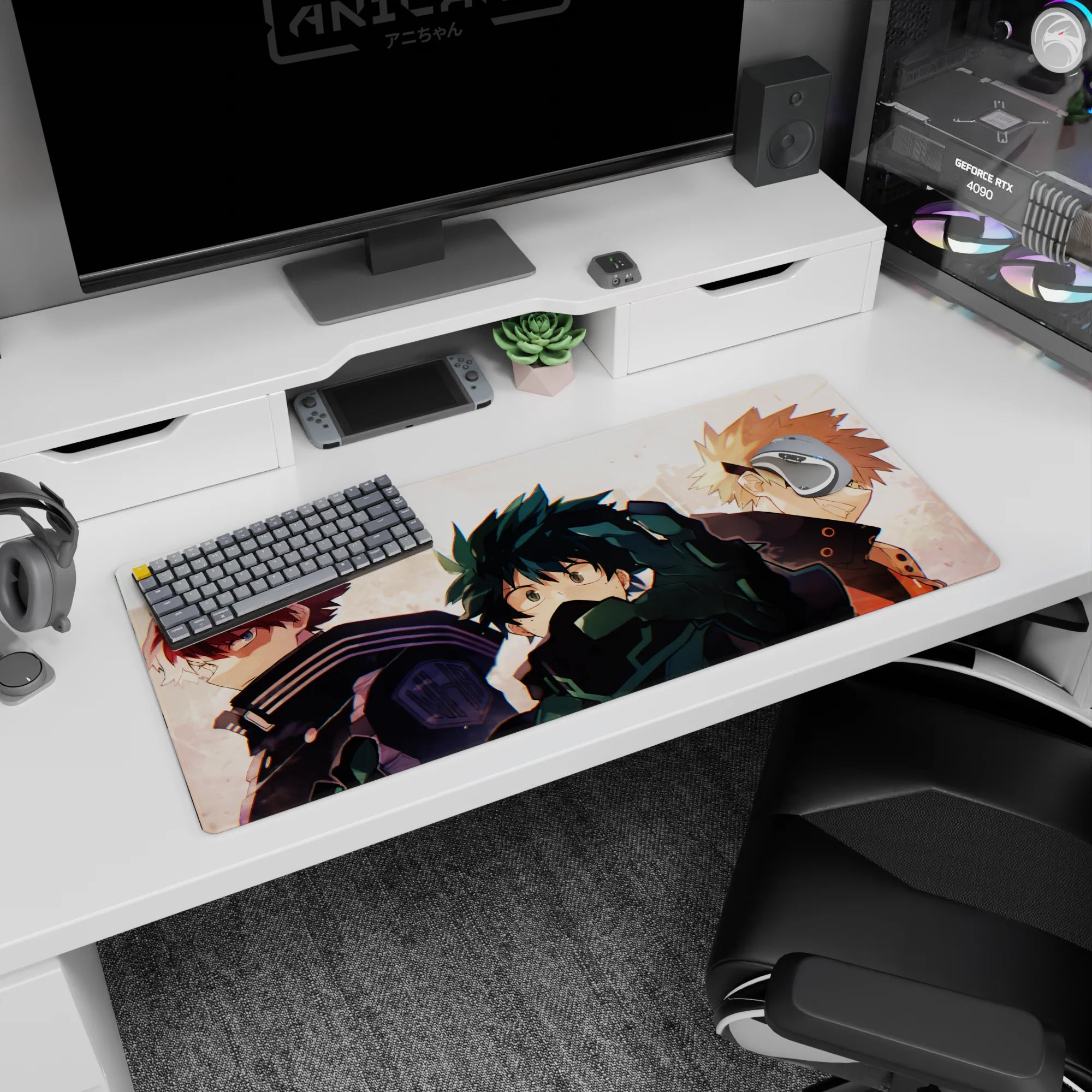 My Hero Academia Deskmat | Mousepad | Deskpad - Trio of Heroes - AniChan