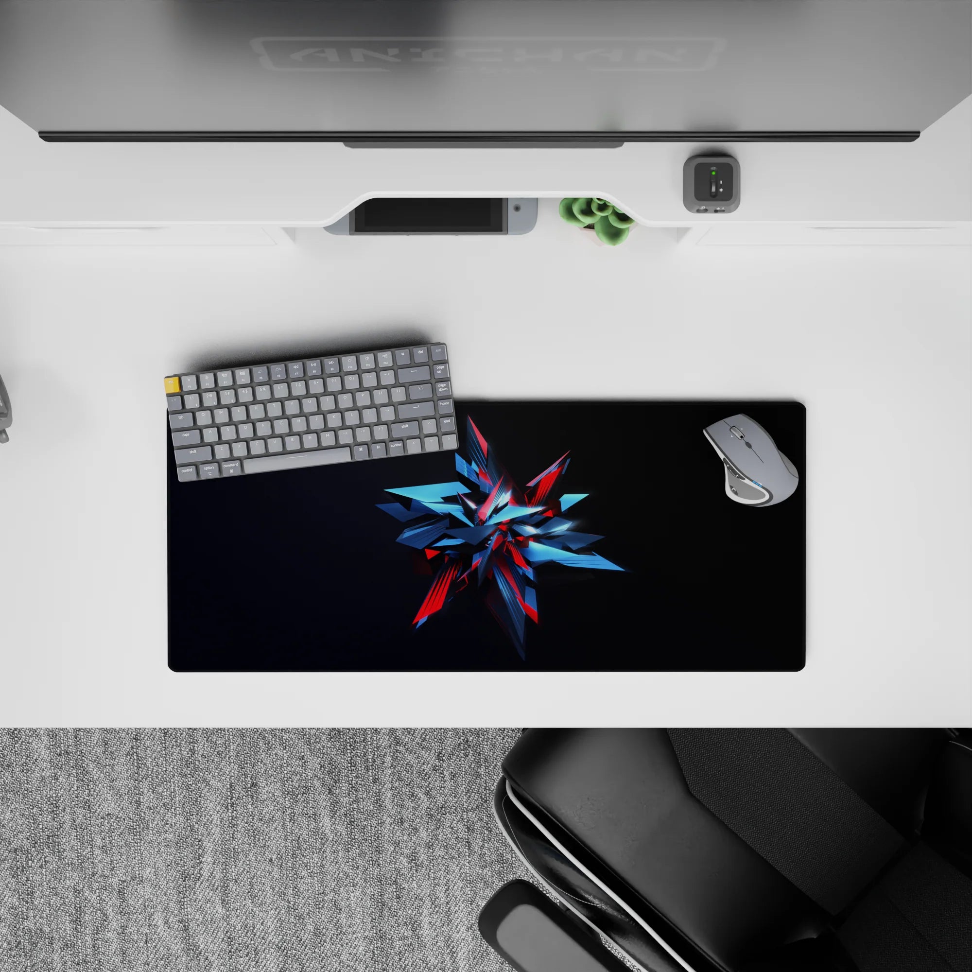 Abstract Deskmat | Mousepad | Deskpad - Cyber Shard - AniChan