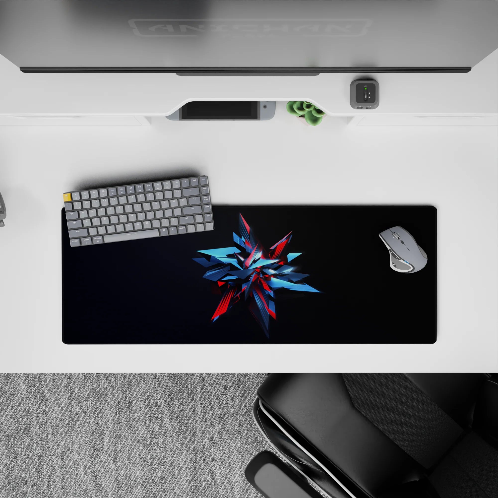 Abstract Deskmat | Mousepad | Deskpad - Cyber Shard - AniChan