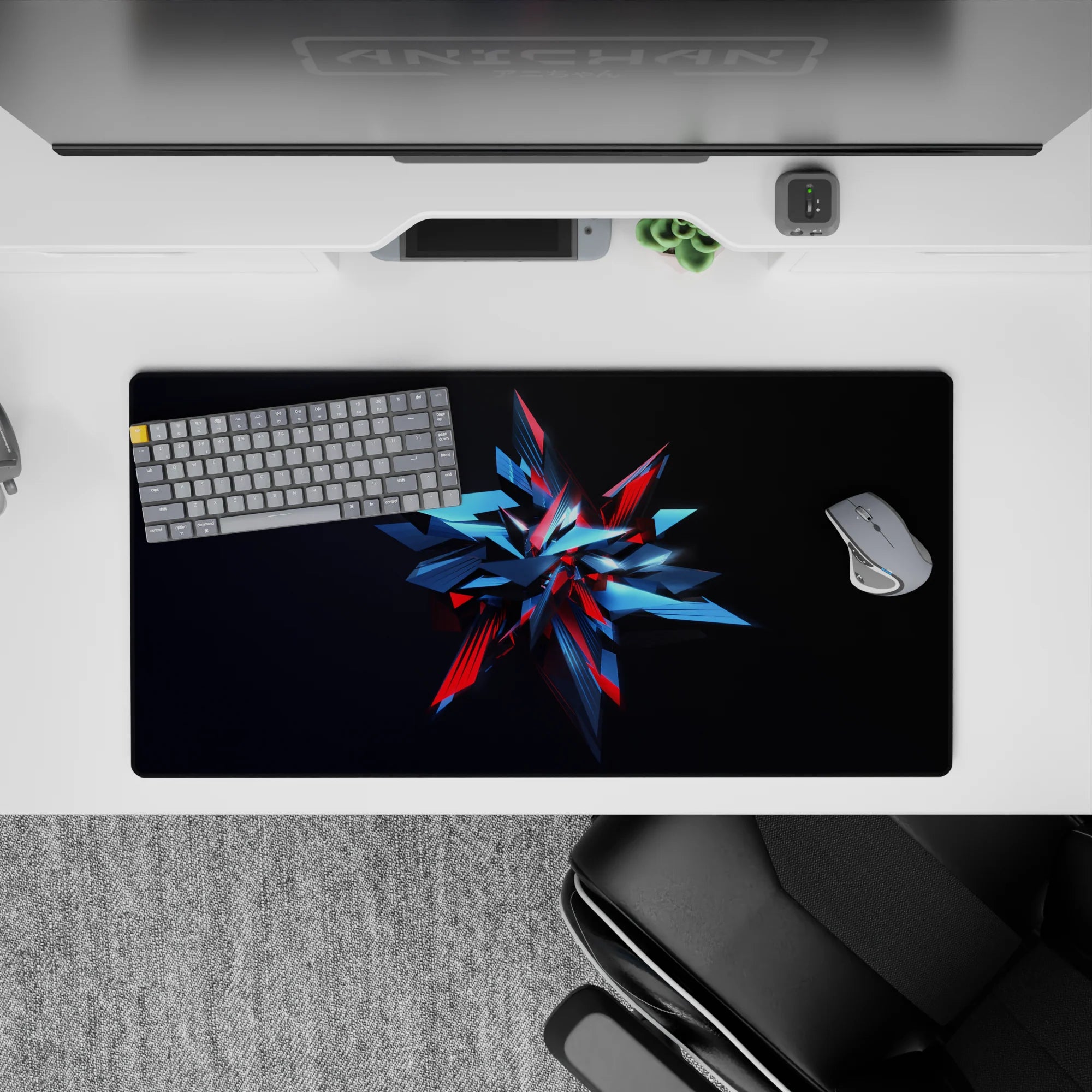 Abstract Deskmat | Mousepad | Deskpad - Cyber Shard - AniChan