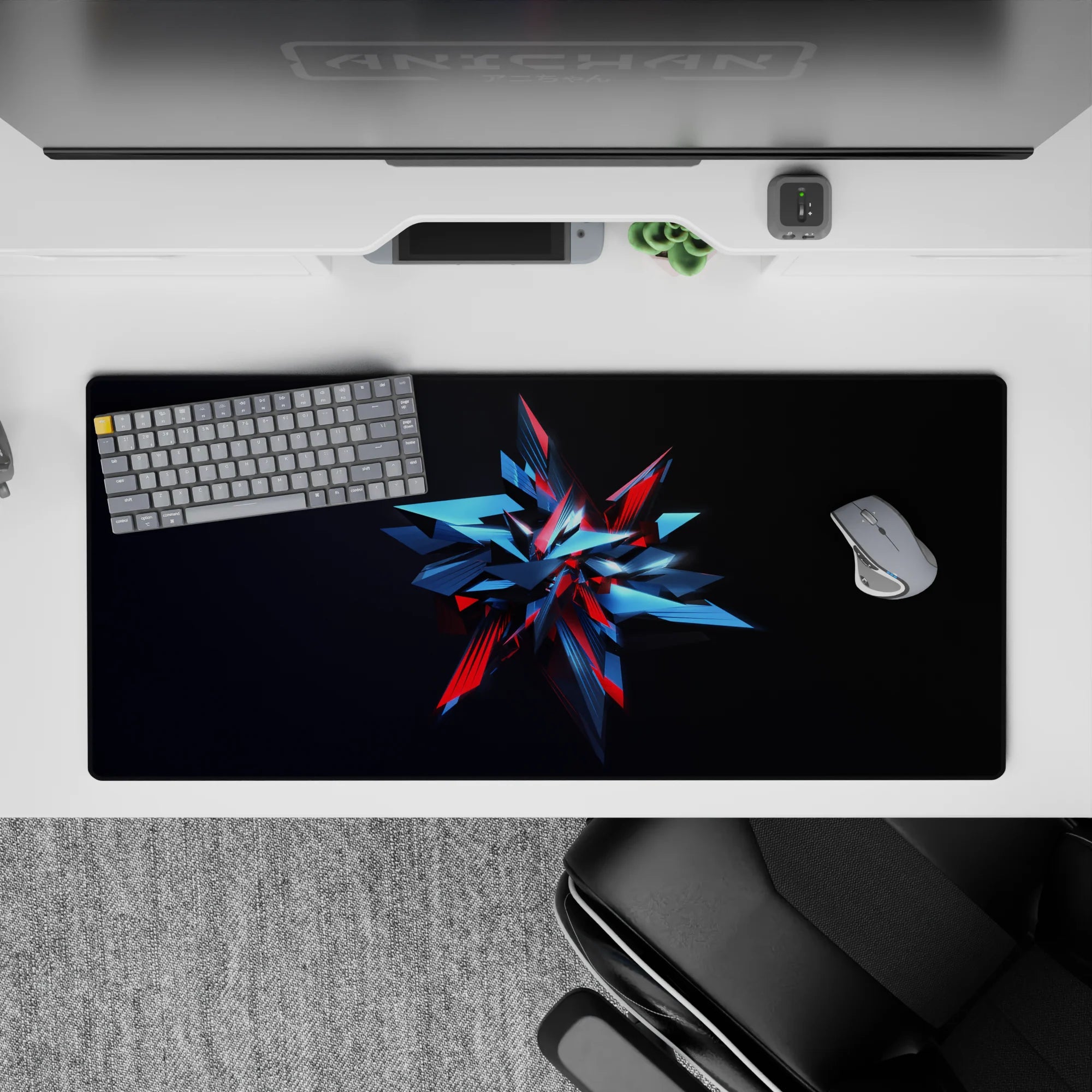 Abstract Deskmat | Mousepad | Deskpad - Cyber Shard - AniChan