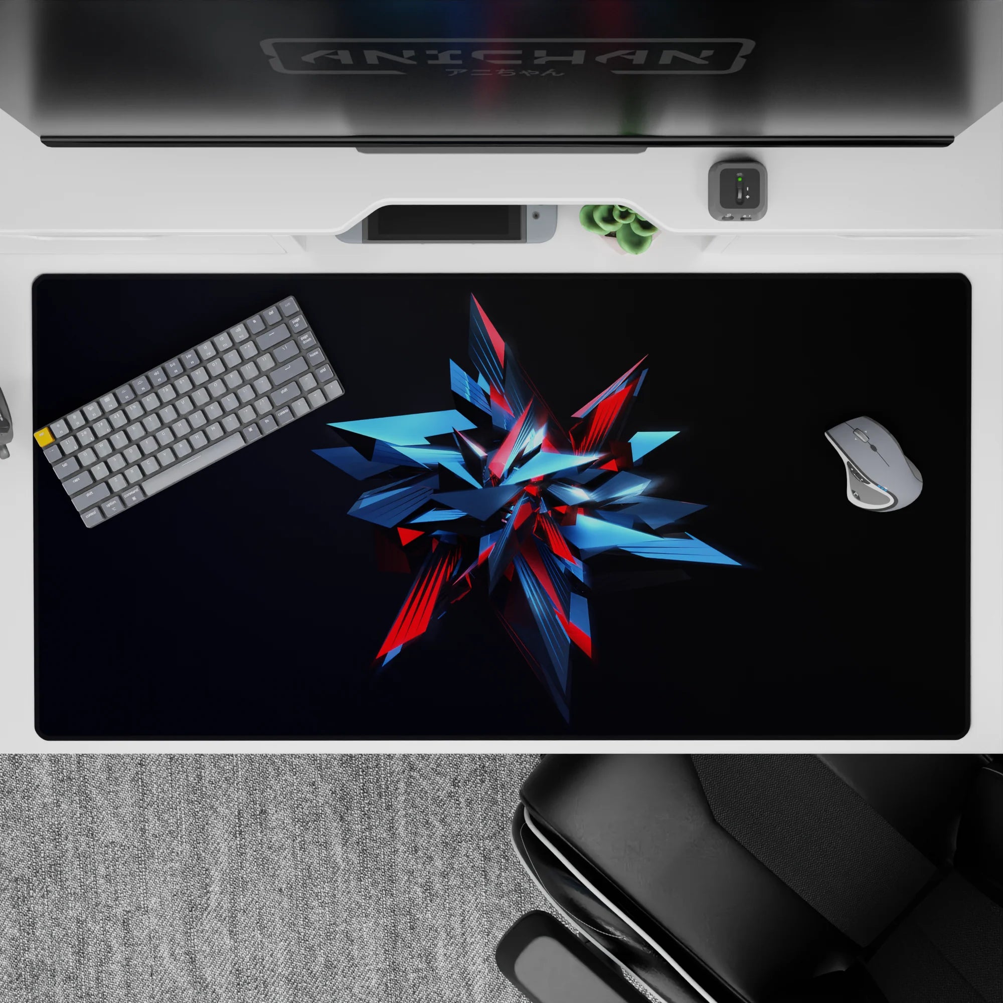 Abstract Deskmat | Mousepad | Deskpad - Cyber Shard - AniChan