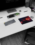Fiery space nebula scene mouse pad, classic 14x10 inches, like a window to the stars.