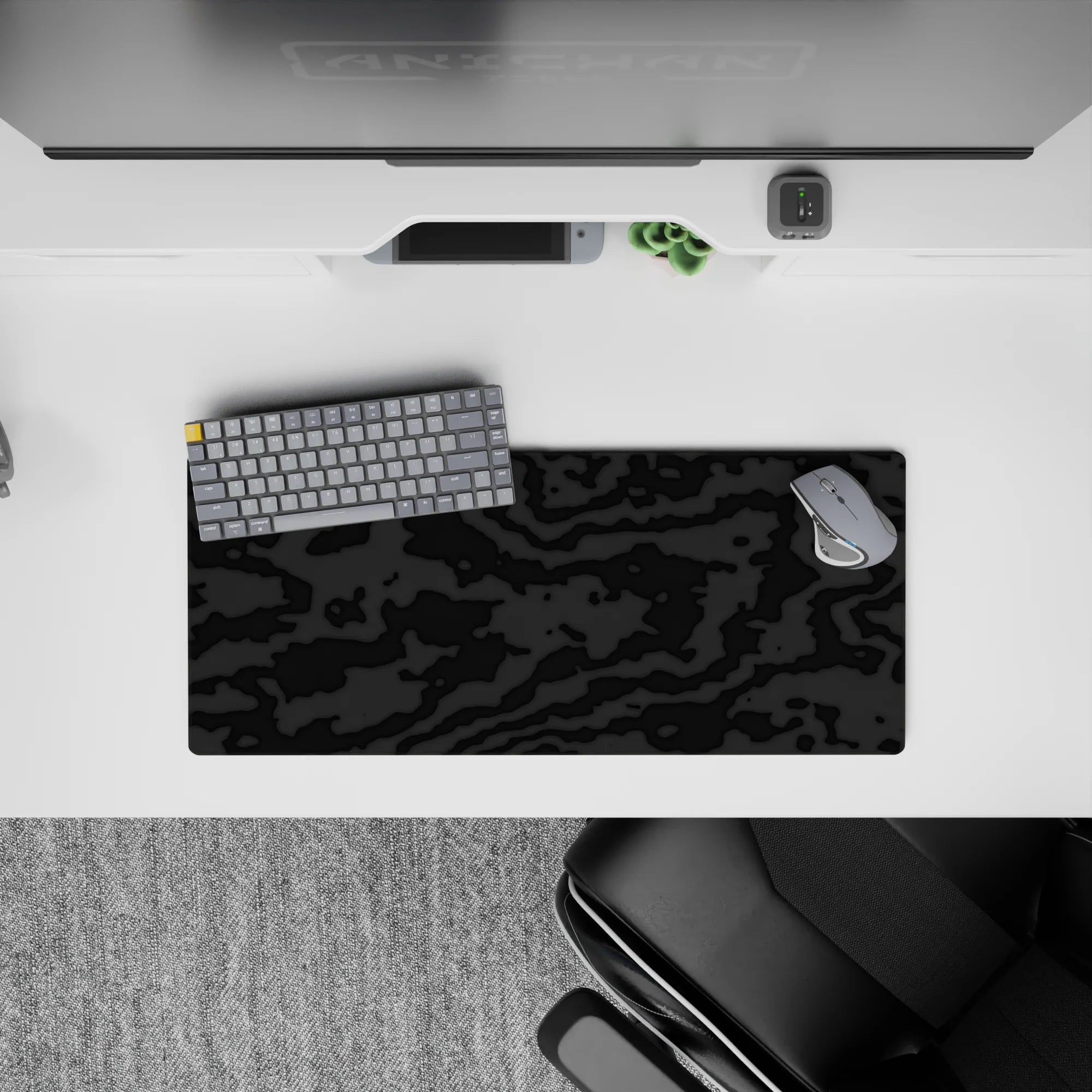 Liquid Abstract Deskmat | Mousepad | Deskpad - Stealth Mode