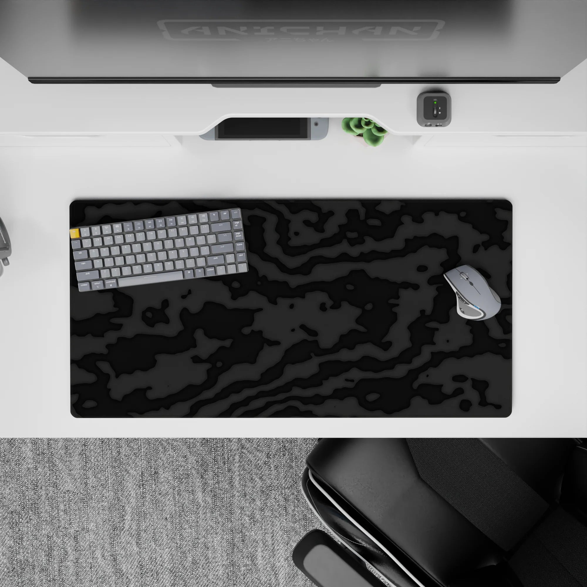 Liquid Abstract Deskmat | Mousepad | Deskpad - Stealth Mode