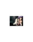 Classic anime girl mouse pad 14x10 inches with bold poster title and gritty backdrop, smooth tracking.
