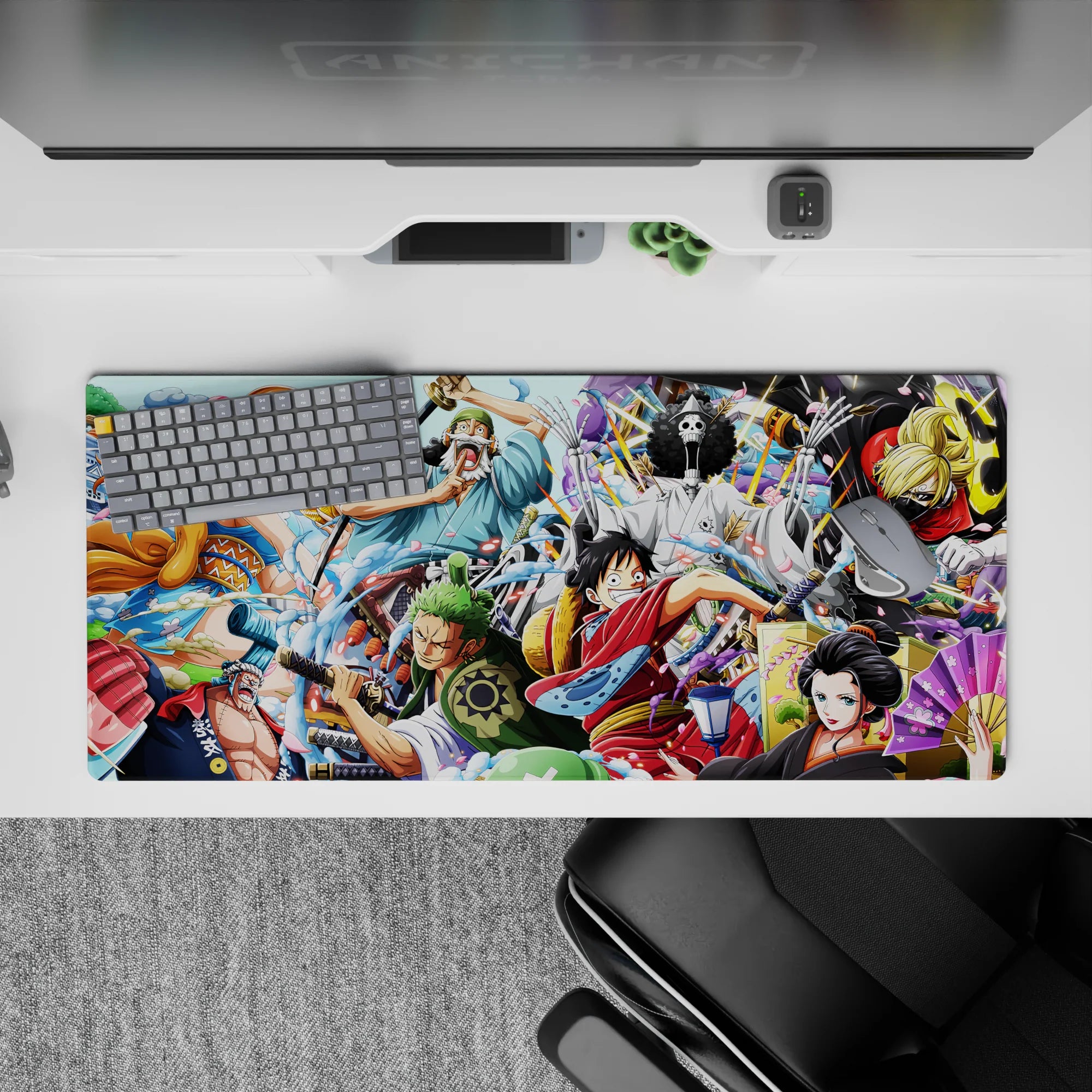 One Piece Deskmat | Mousepad | Deskpad - Wano Warriors: Straw Hat Pirates - AniChan