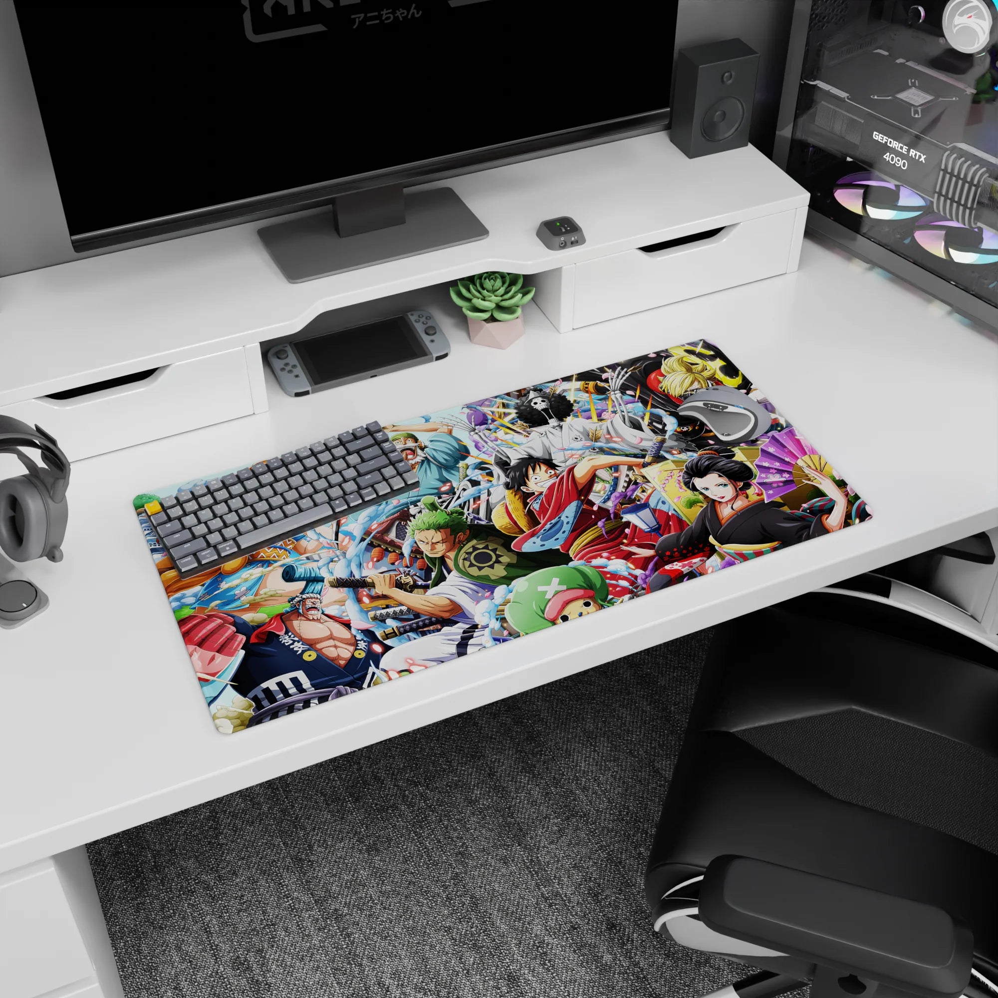 One Piece Deskmat | Mousepad | Deskpad - Wano Warriors: Straw Hat Pirates - AniChan