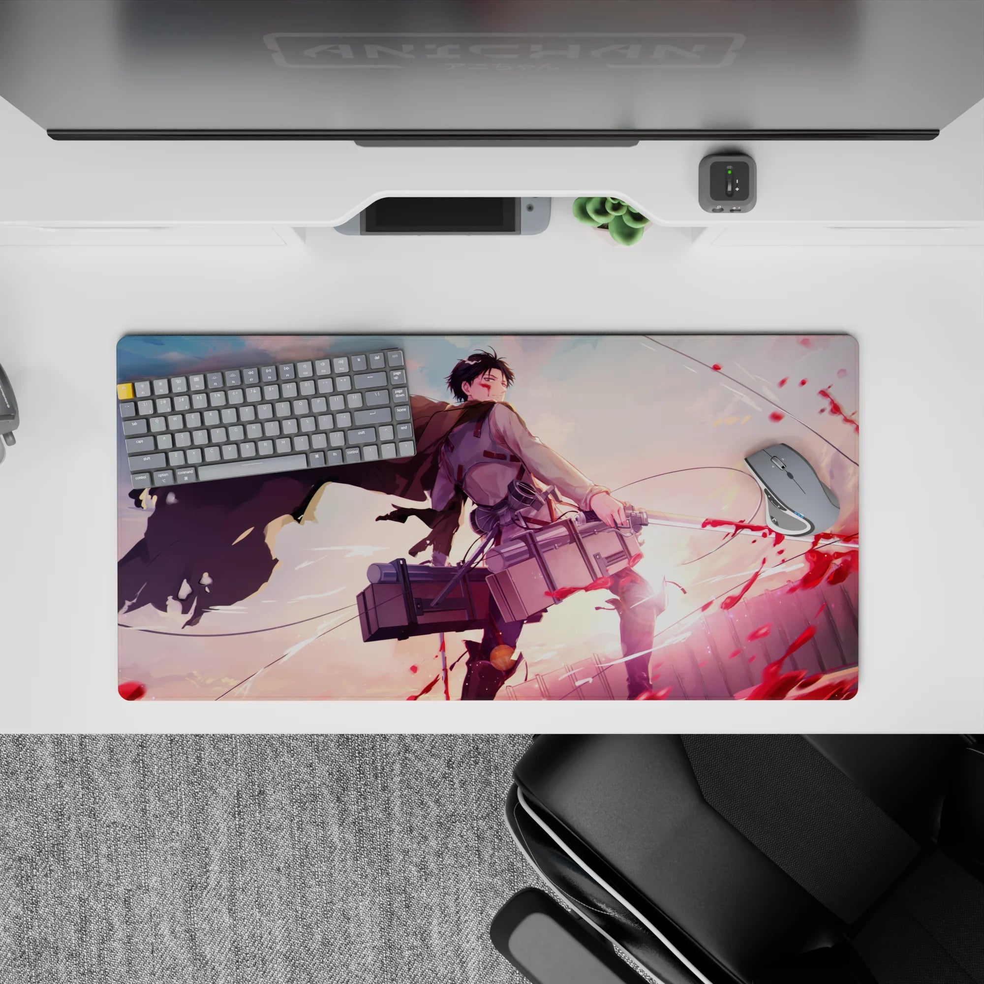 Attack on Titan - Anime Mouse Pad and Desk Pad - Levi’s Last Light - AniChan