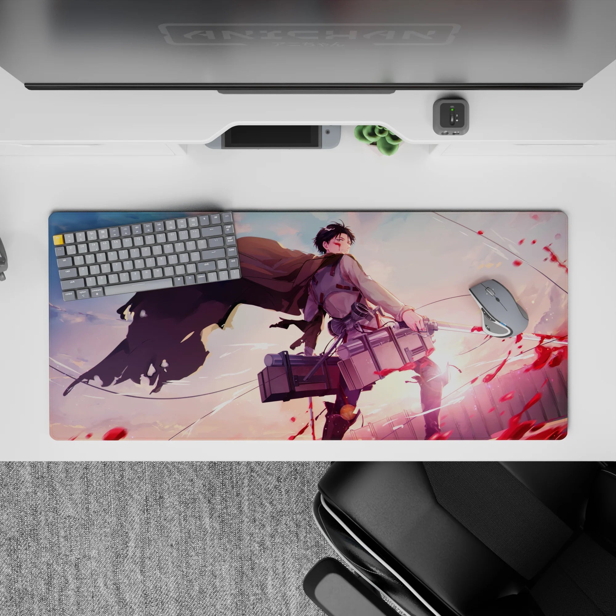 Attack on Titan - Anime Mouse Pad and Desk Pad - Levi’s Last Light - AniChan