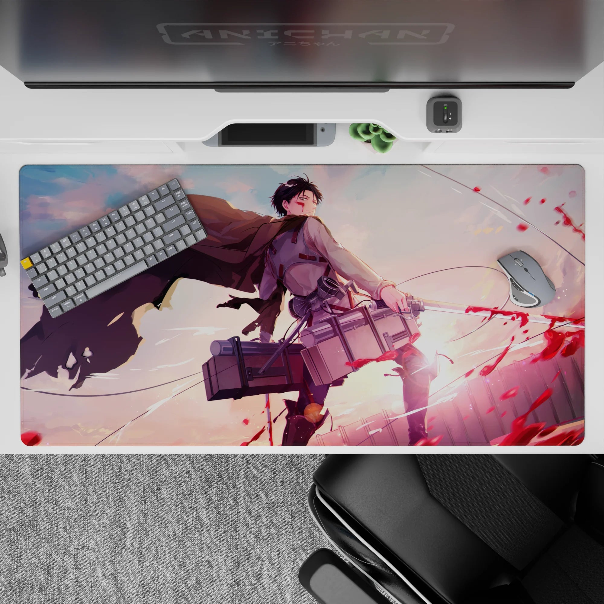 Attack on Titan - Anime Mouse Pad and Desk Pad - Levi’s Last Light - AniChan