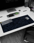 Topographic (Topo) Deskmat | Mousepad | Deskpad - Midnight Waves - AniChan