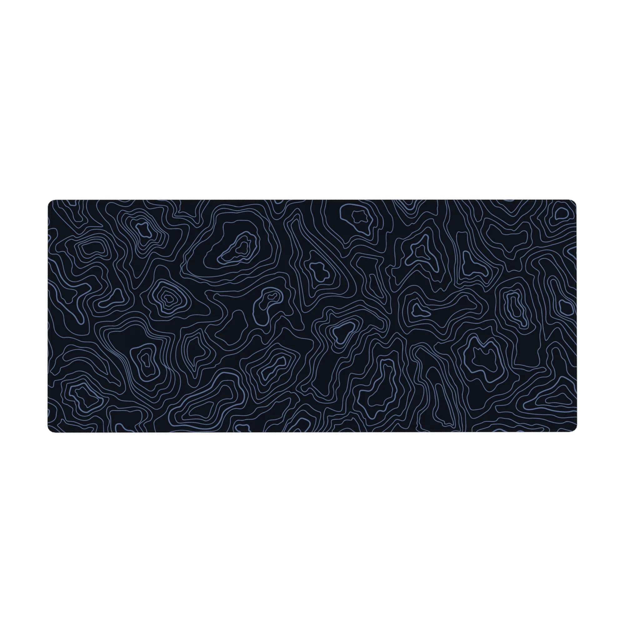 Topographic (Topo) Deskmat | Mousepad | Deskpad - Midnight Waves - AniChan