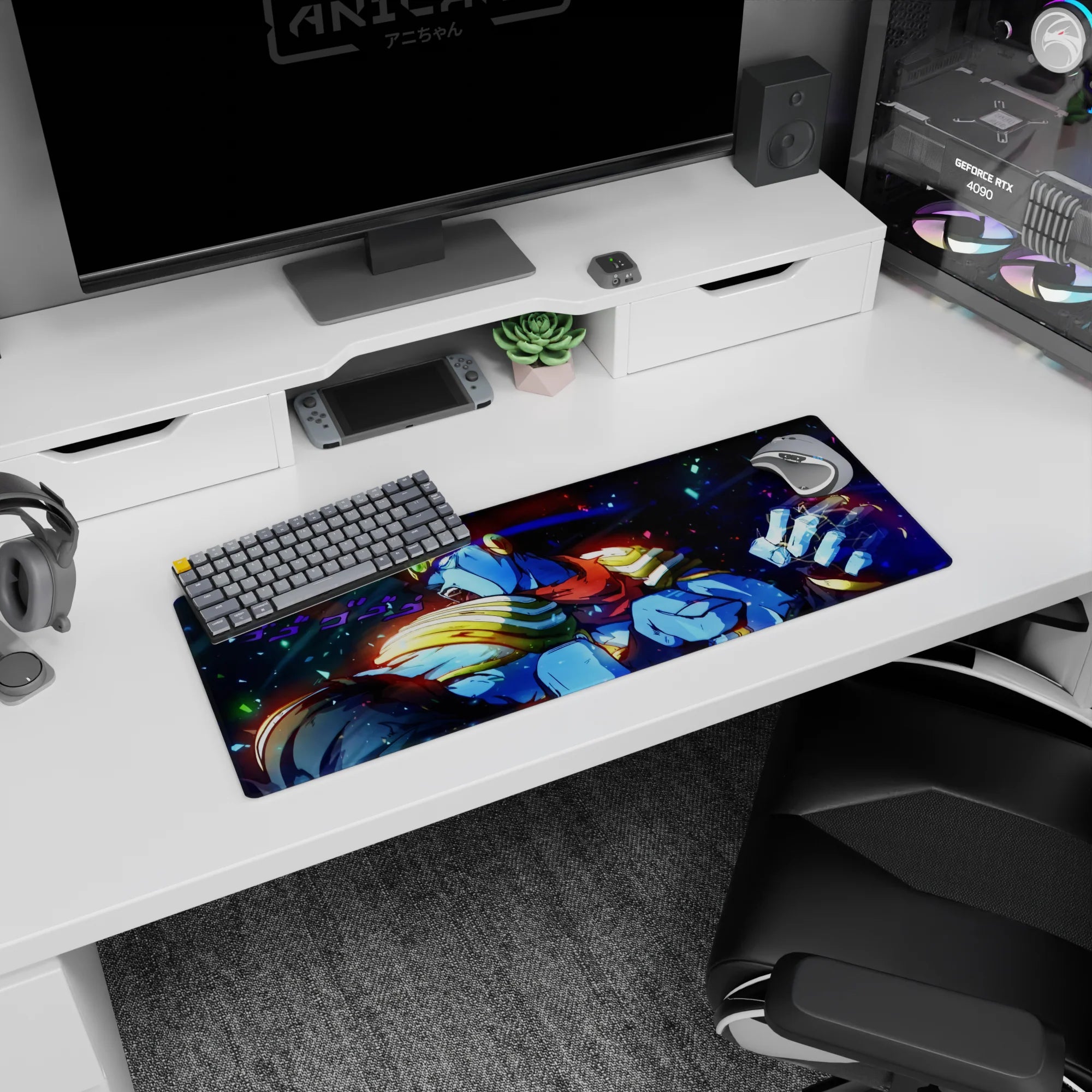 JoJo Deskmat | Mousepad | Deskpad - Star Platinum&#39;s Rage - AniChan