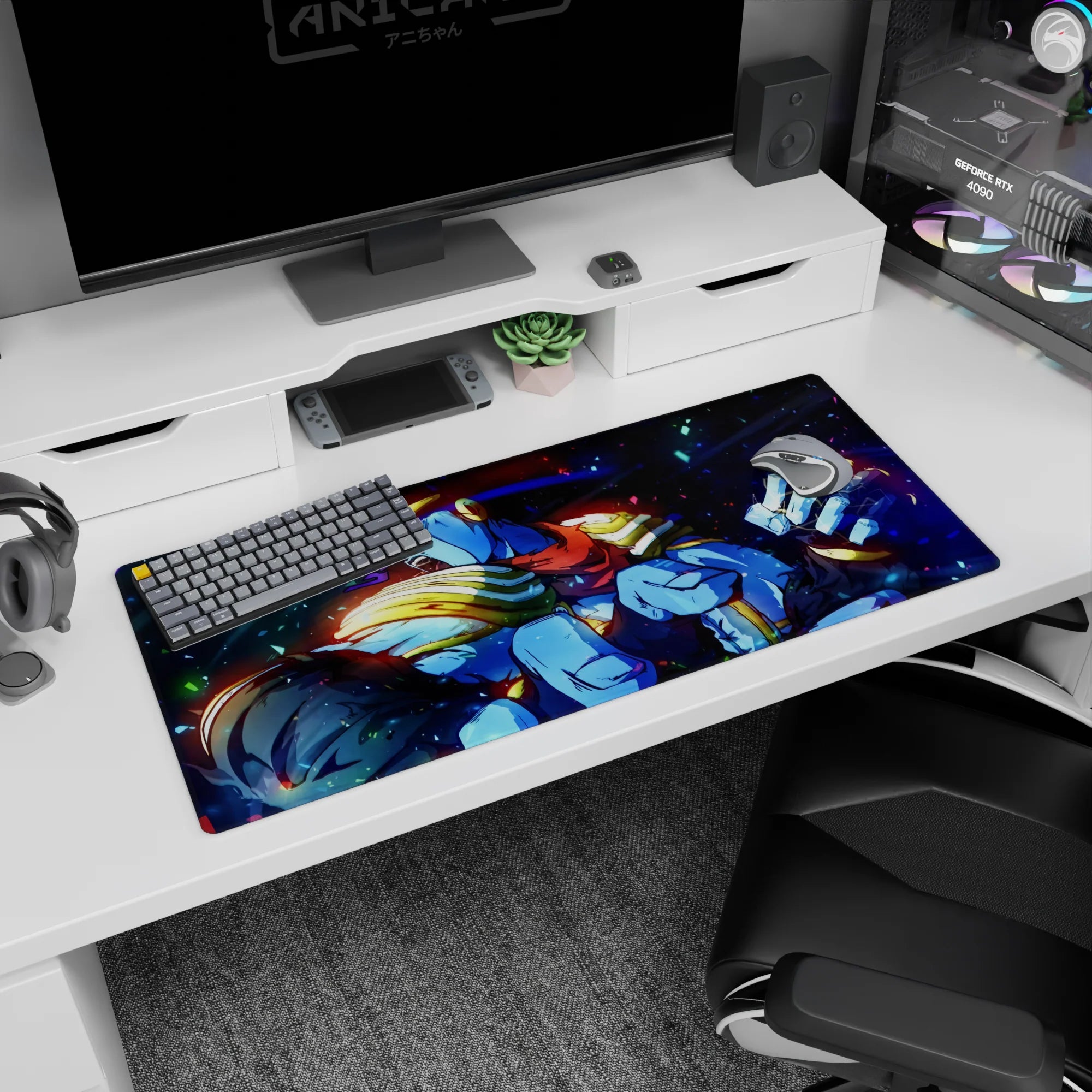 JoJo Deskmat | Mousepad | Deskpad - Star Platinum's Rage - AniChan