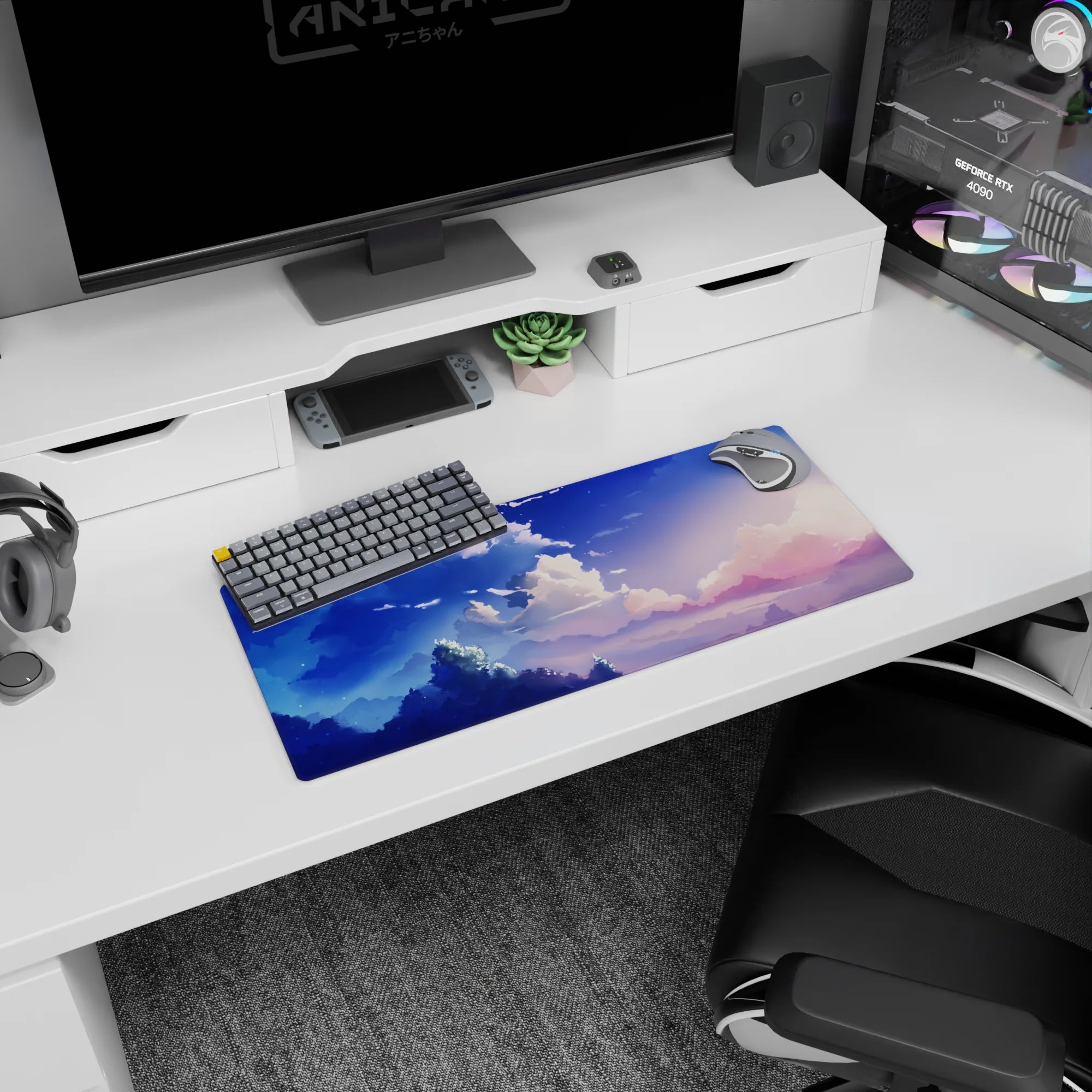 Fantasy Landscapes Deskmat | Mousepad | Deskpad - Dawn&#39;s Tranquility