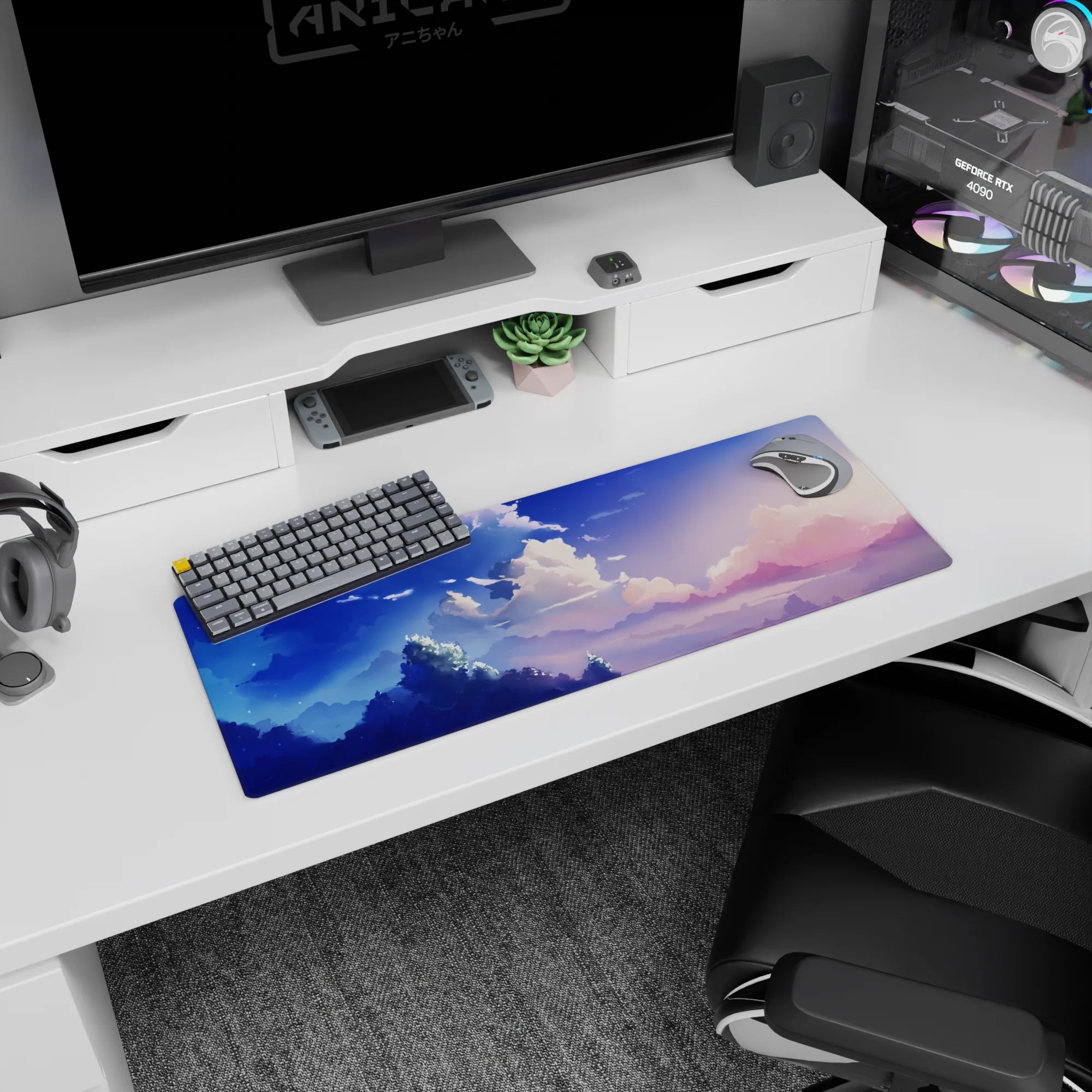 Fantasy Landscapes Deskmat | Mousepad | Deskpad - Dawn&#39;s Tranquility