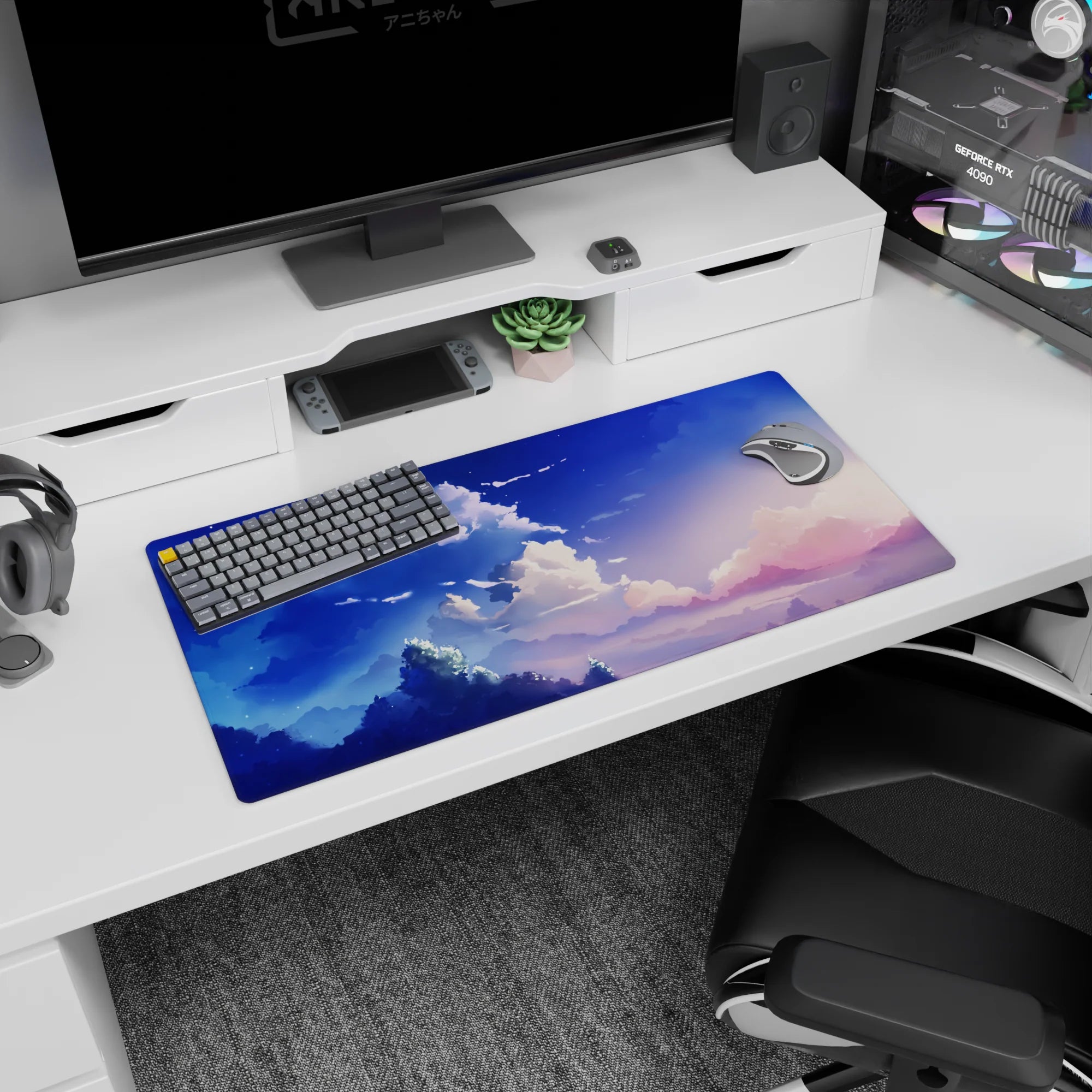 Fantasy Landscapes Deskmat | Mousepad | Deskpad - Dawn&#39;s Tranquility