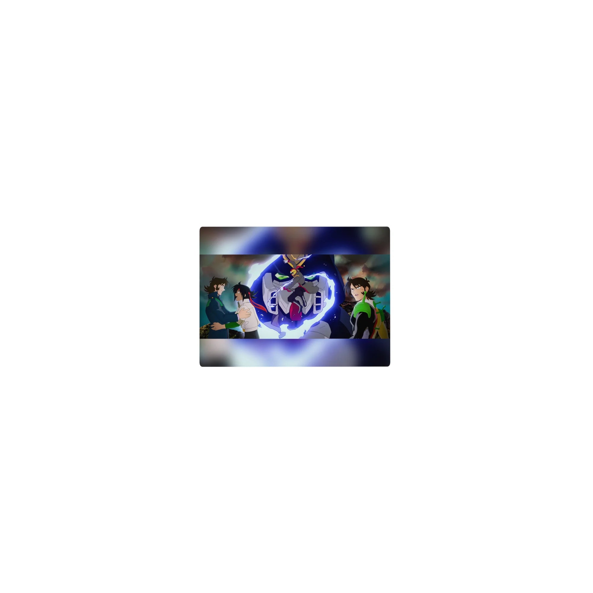 Classic anime mouse pad 14x10 inches with Code Geass standoff and towering mecha, crisp action print.