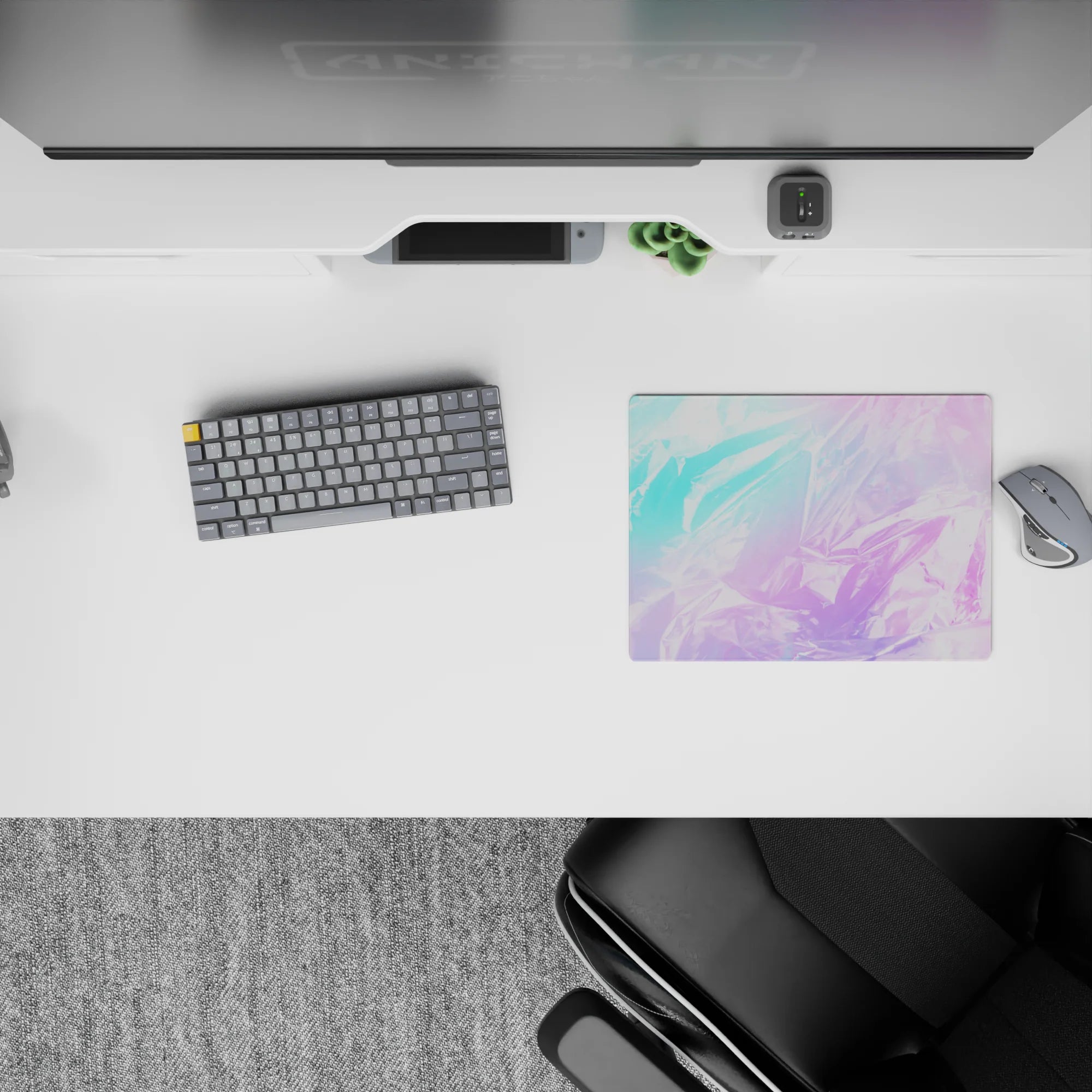 Abstract Deskmat | Mousepad | Deskpad - Iridescent Bliss - AniChan