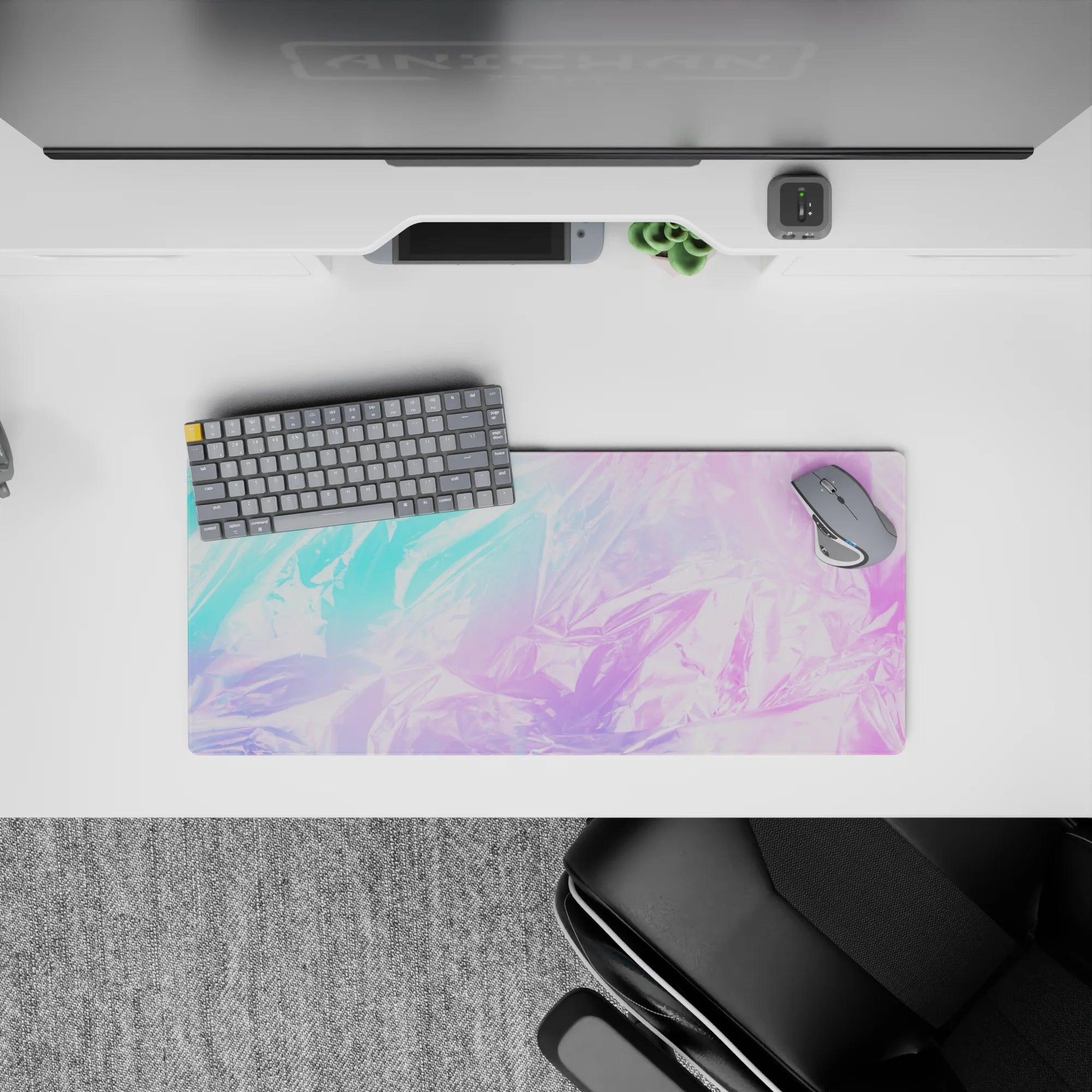 Abstract Deskmat | Mousepad | Deskpad - Iridescent Bliss - AniChan