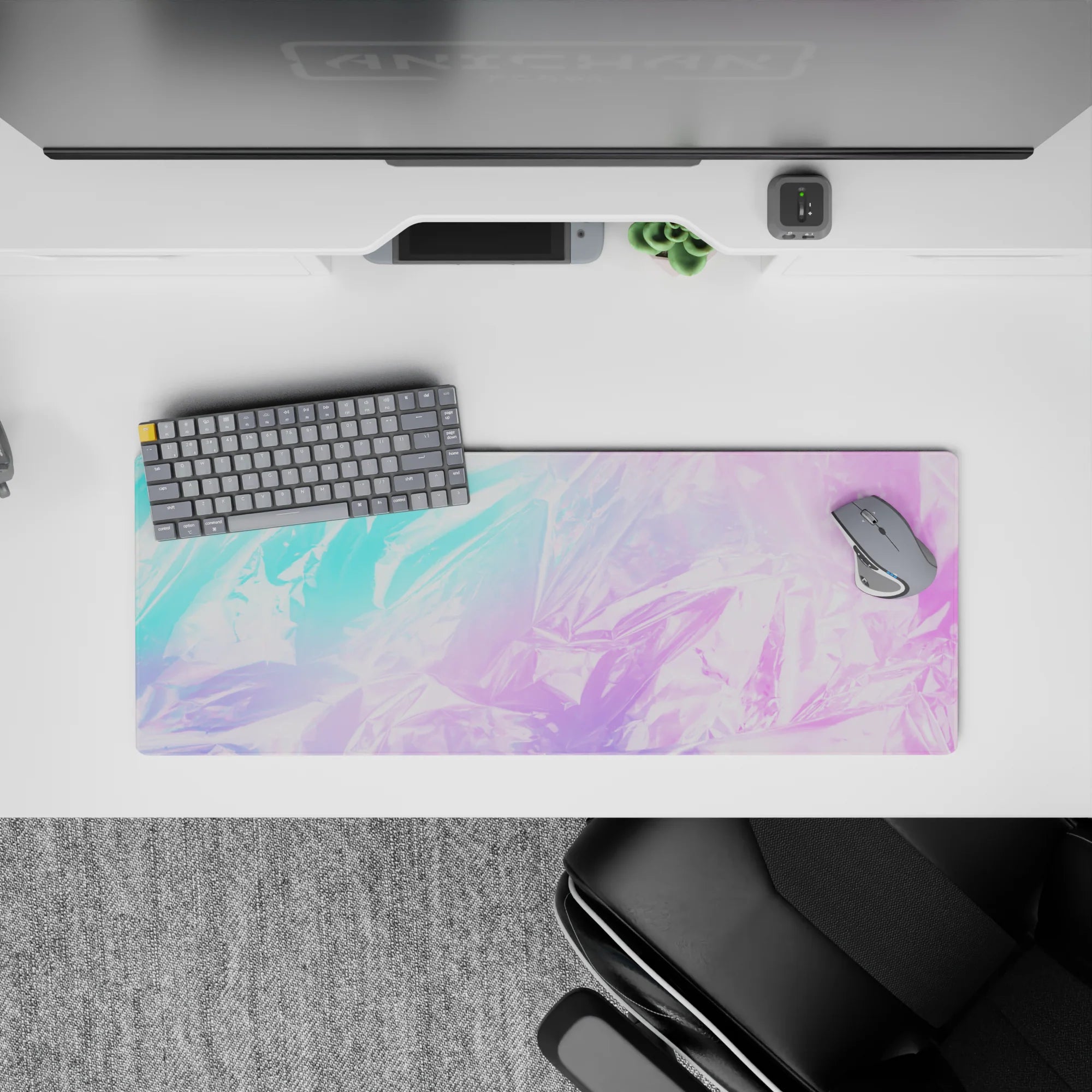 Abstract Deskmat | Mousepad | Deskpad - Iridescent Bliss - AniChan