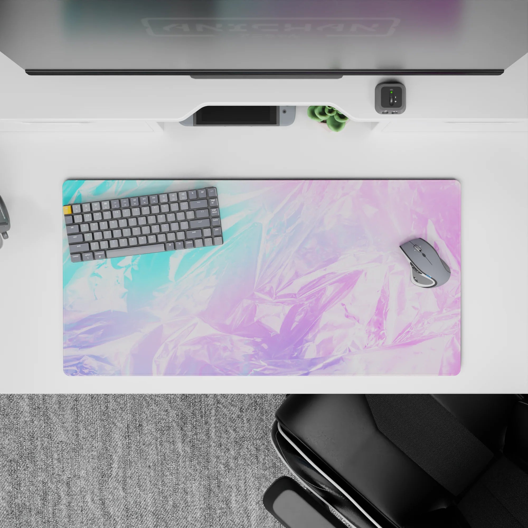 Abstract Deskmat | Mousepad | Deskpad - Iridescent Bliss - AniChan