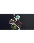 Anime mouse pad 36x16 inches featuring Sinon from Sword Art Online, with teal hair and sniper sights in a bold design.