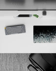 Liquid Abstract Deskmat | Mousepad | Deskpad - Silver Abyss