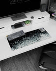 Liquid Abstract Deskmat | Mousepad | Deskpad - Silver Abyss