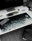 Liquid Abstract Deskmat | Mousepad | Deskpad - Silver Abyss