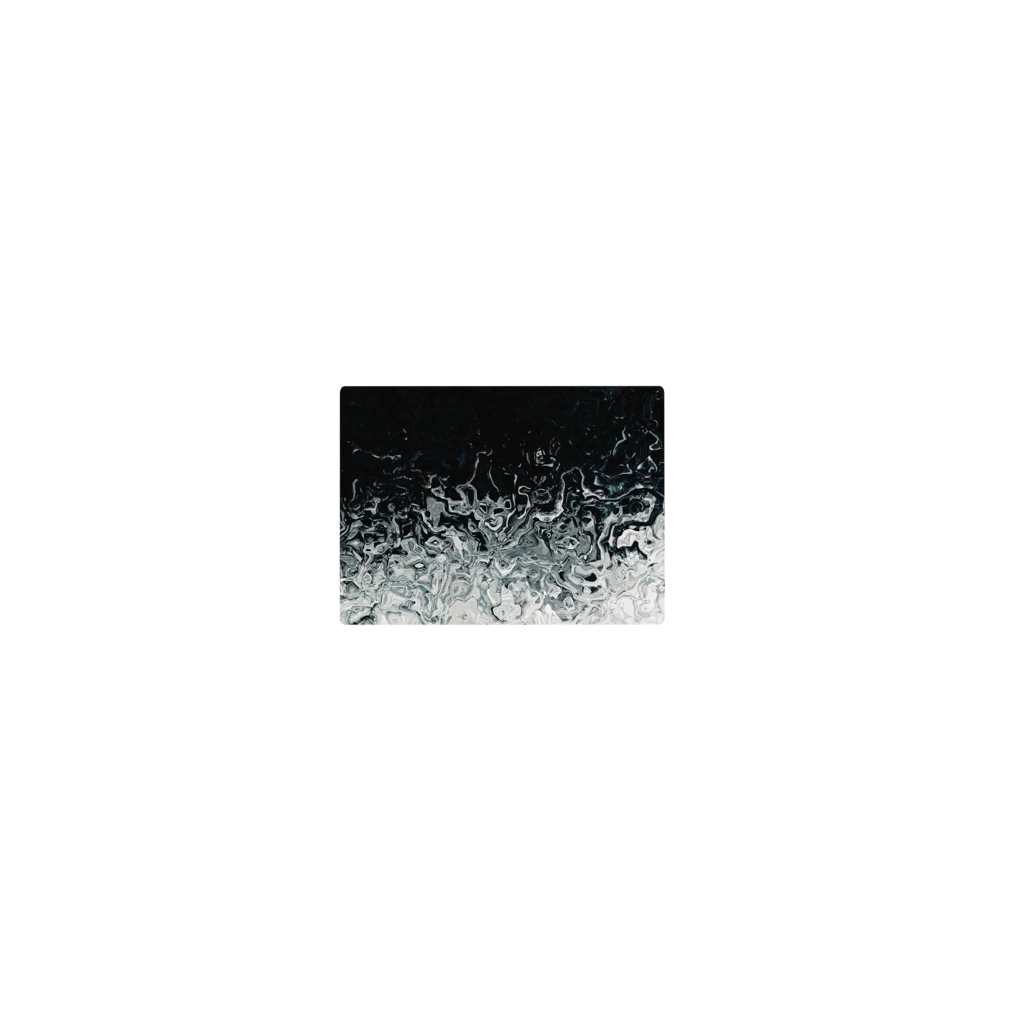 Liquid Abstract Deskmat | Mousepad | Deskpad - Silver Abyss