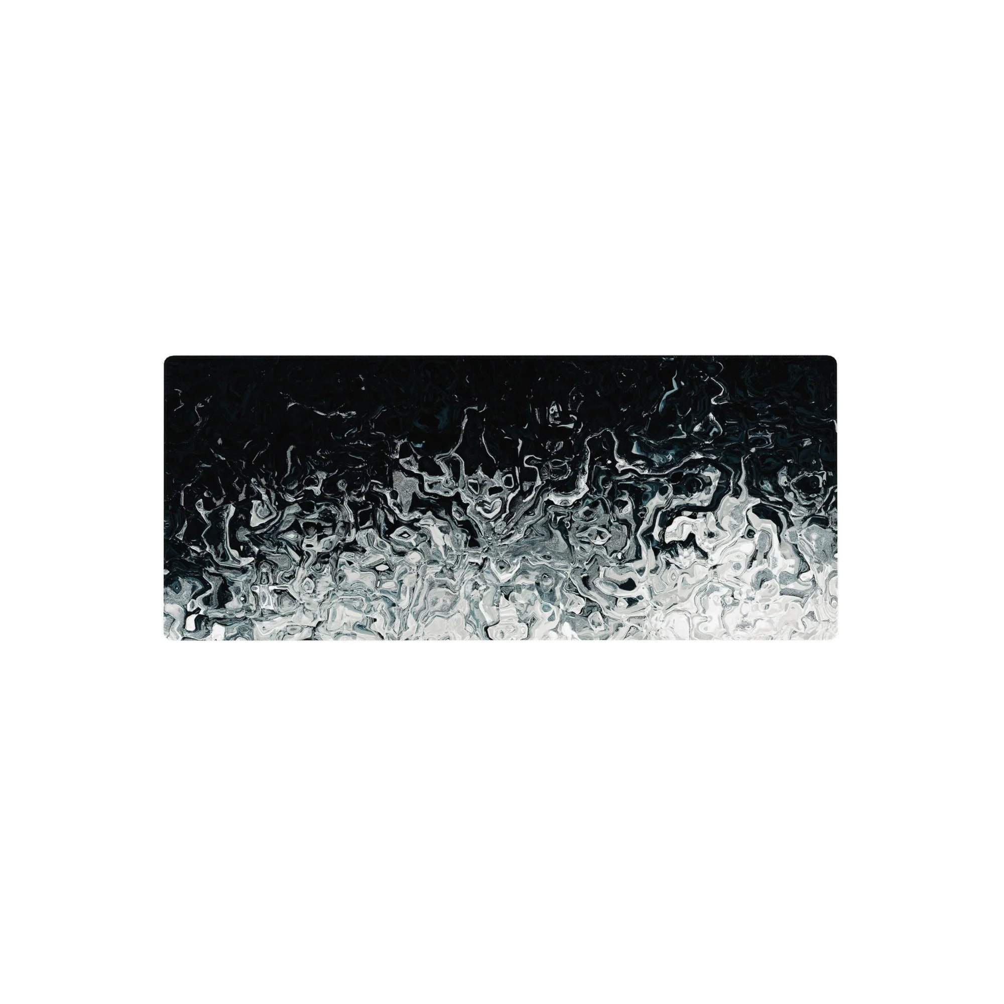 Liquid Abstract Deskmat | Mousepad | Deskpad - Silver Abyss