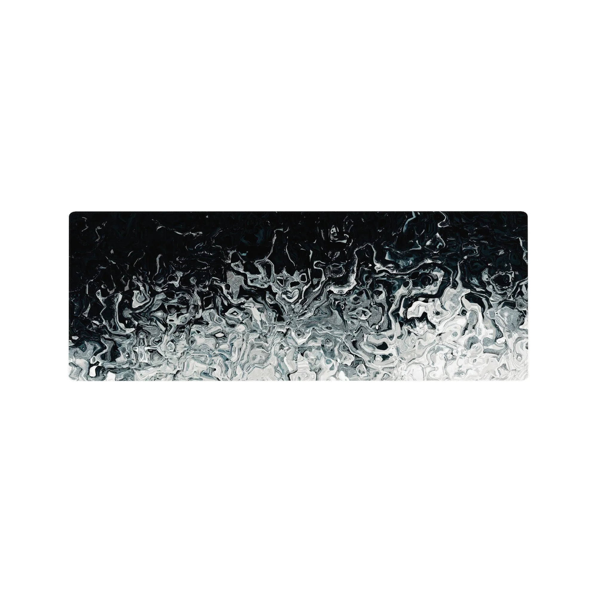 Liquid Abstract Deskmat | Mousepad | Deskpad - Silver Abyss