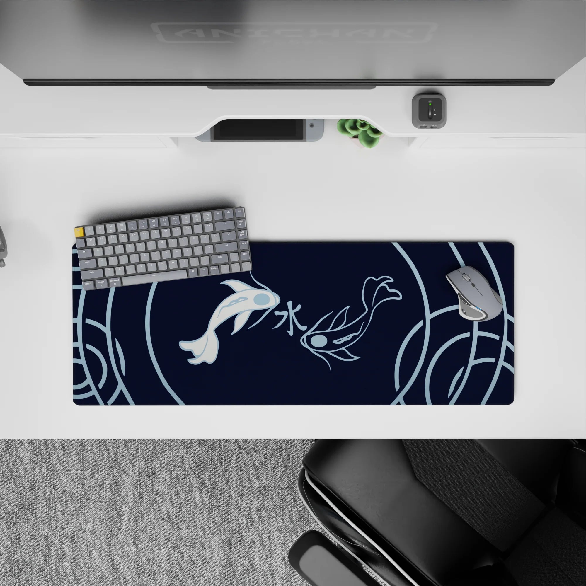 Zen-Japan Deskmat | Mousepad | Deskpad - Serene Koi Harmony - AniChan