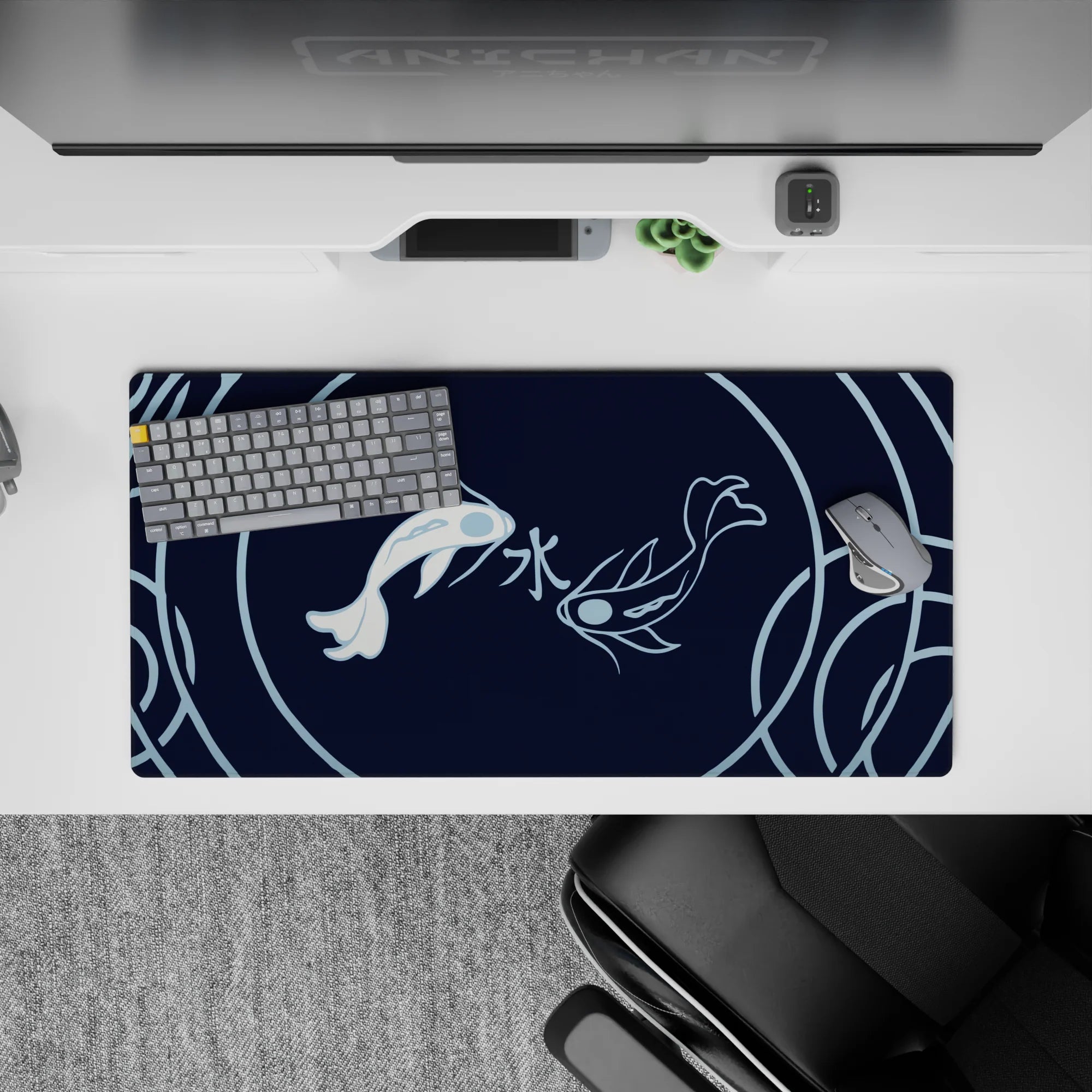 Zen-Japan Deskmat | Mousepad | Deskpad - Serene Koi Harmony - AniChan