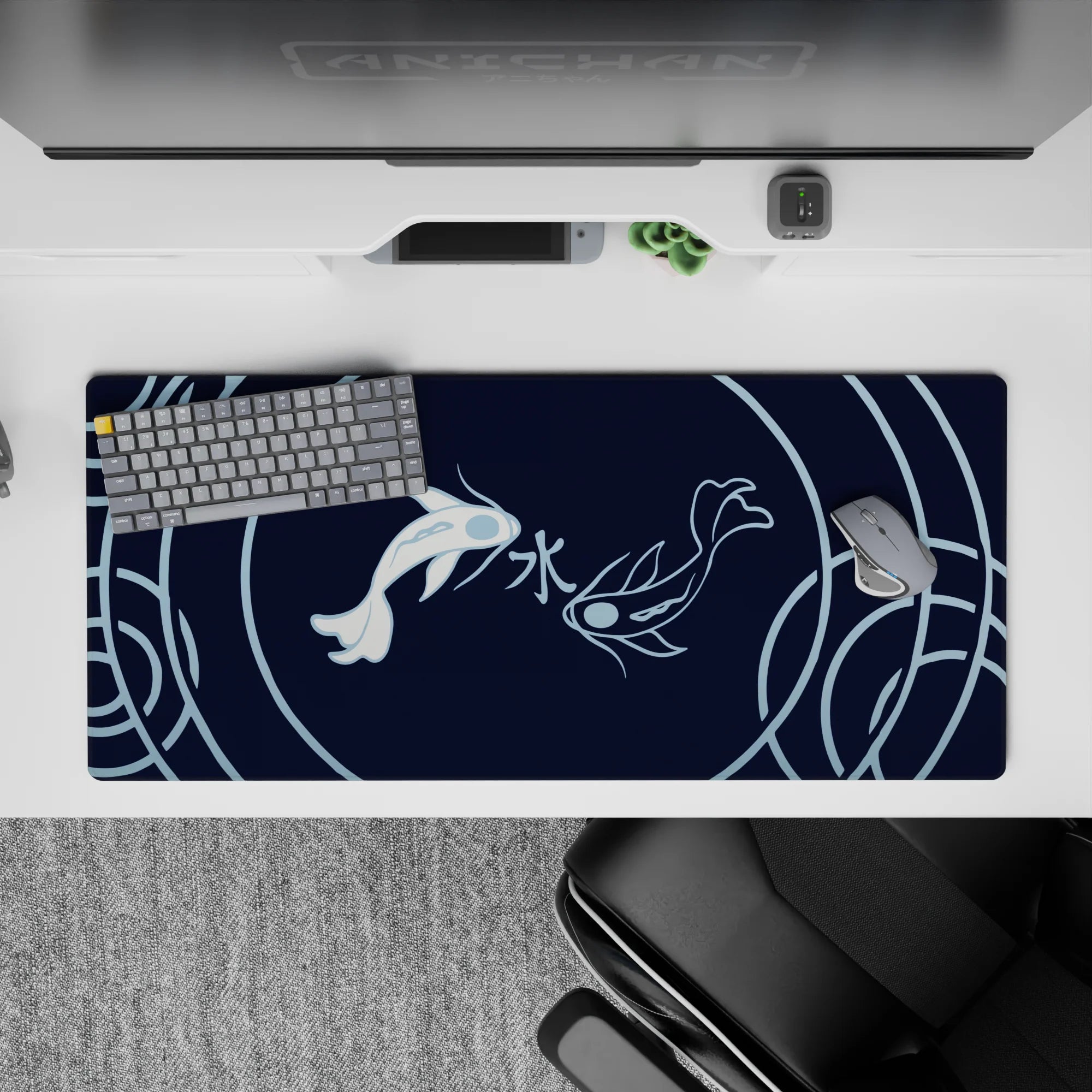 Zen-Japan Deskmat | Mousepad | Deskpad - Serene Koi Harmony - AniChan