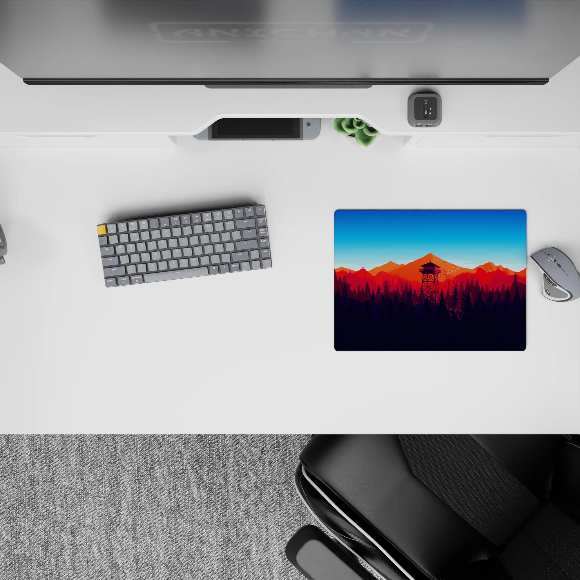 Vector Landscapes Deskmat | Mousepad | Deskpad - Twilight Peaks